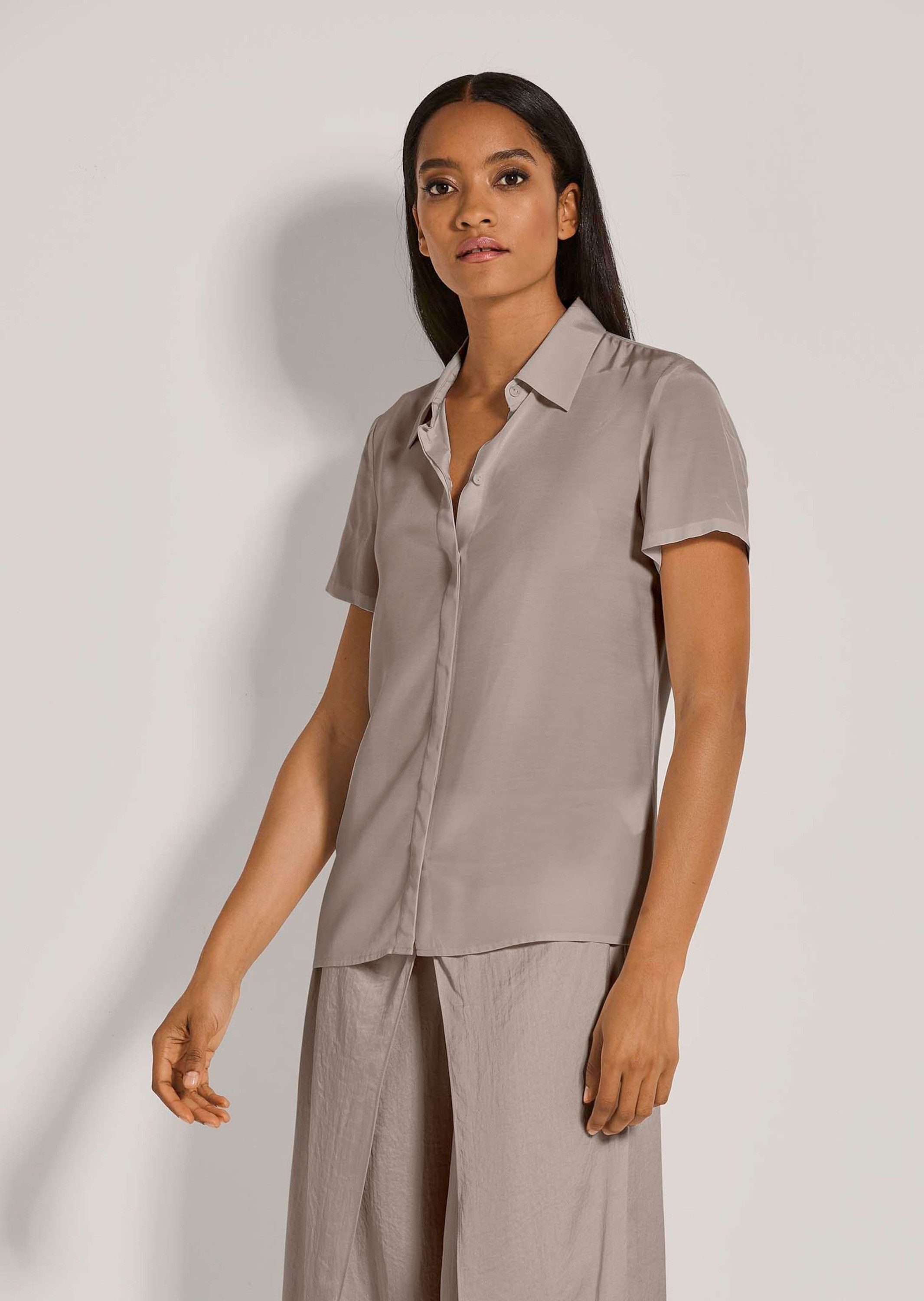 MADELEINE Hemdbluse Kurzarm-Bluse aus Viskose günstig online kaufen