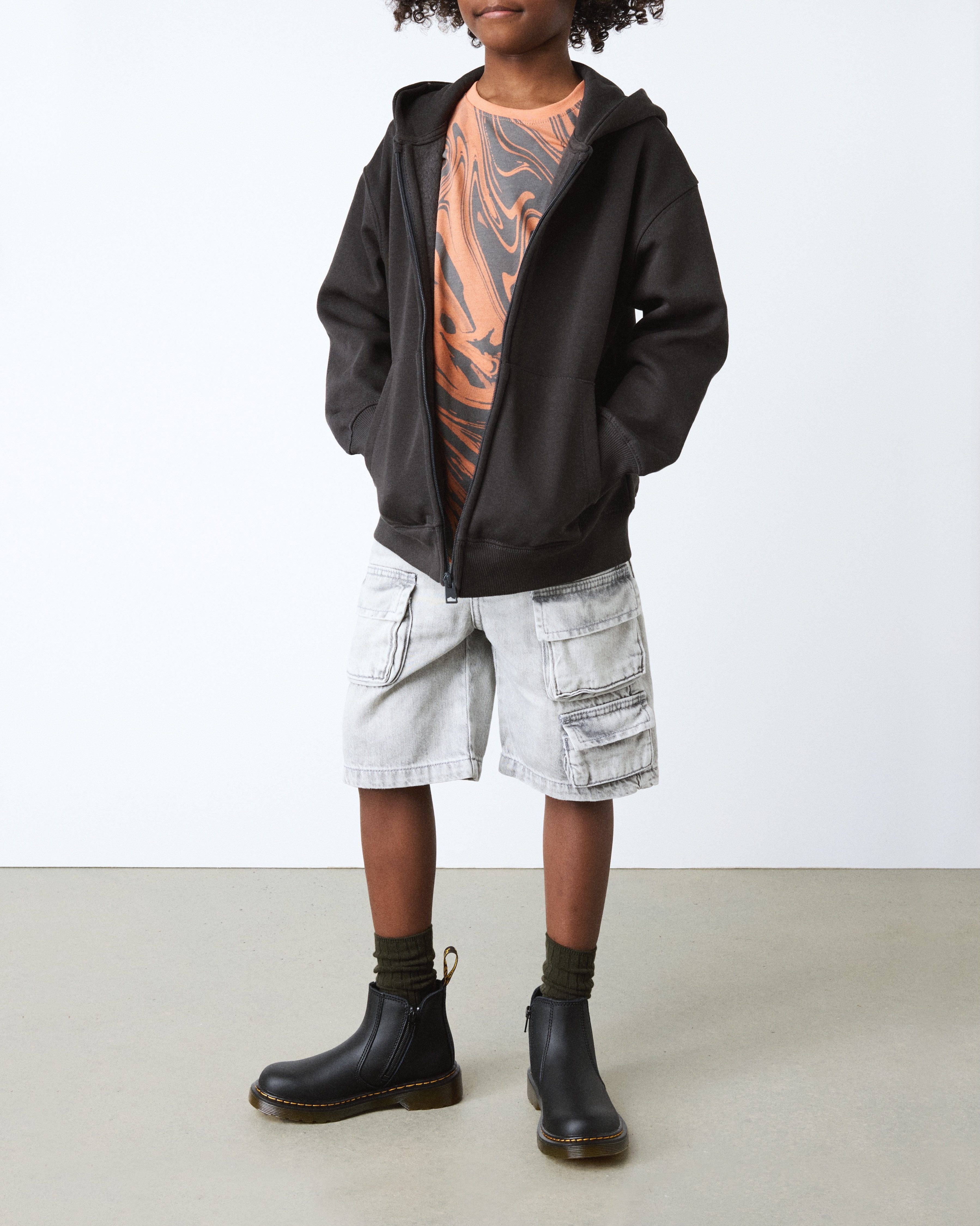 DR. MARTENS Kinder 2976 Softy T Leder Chelsea Boots Chelseaboots Kinderstiefel, Freizeitschuh mit Reißverschluss, Stretcheinsatz