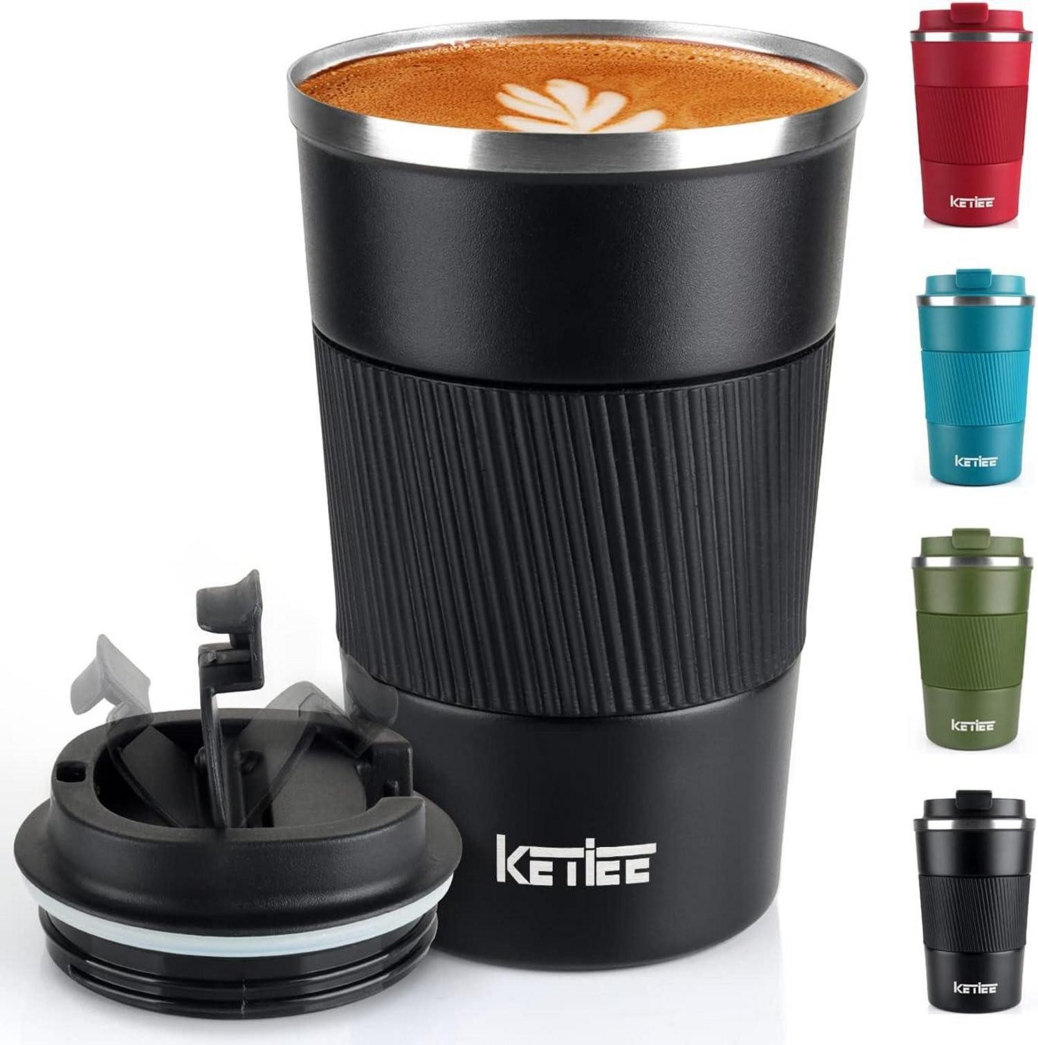 Coffee-to-go-Becher Thermobecher Kaffeebecher to Go Edelstahl Vakuum Isolierbecher 380ml