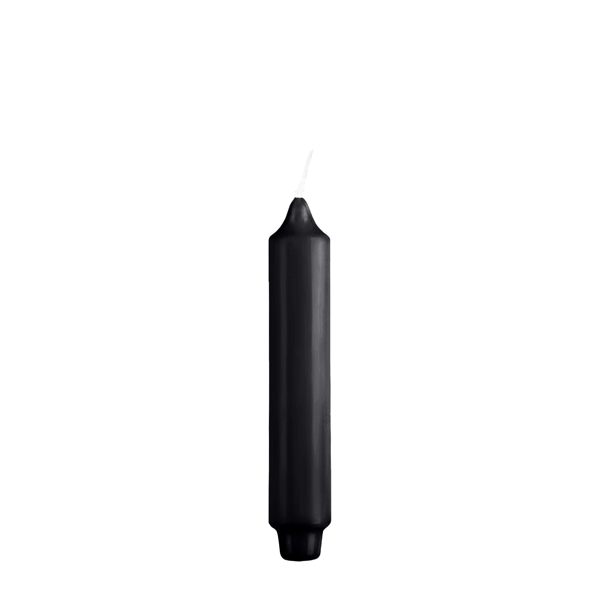 Kopschitz Kerzen Tafelkerze Stabkerzen mit Zapfenfuß Schwarz, 170 x Ø 30 mm, 12 Stück