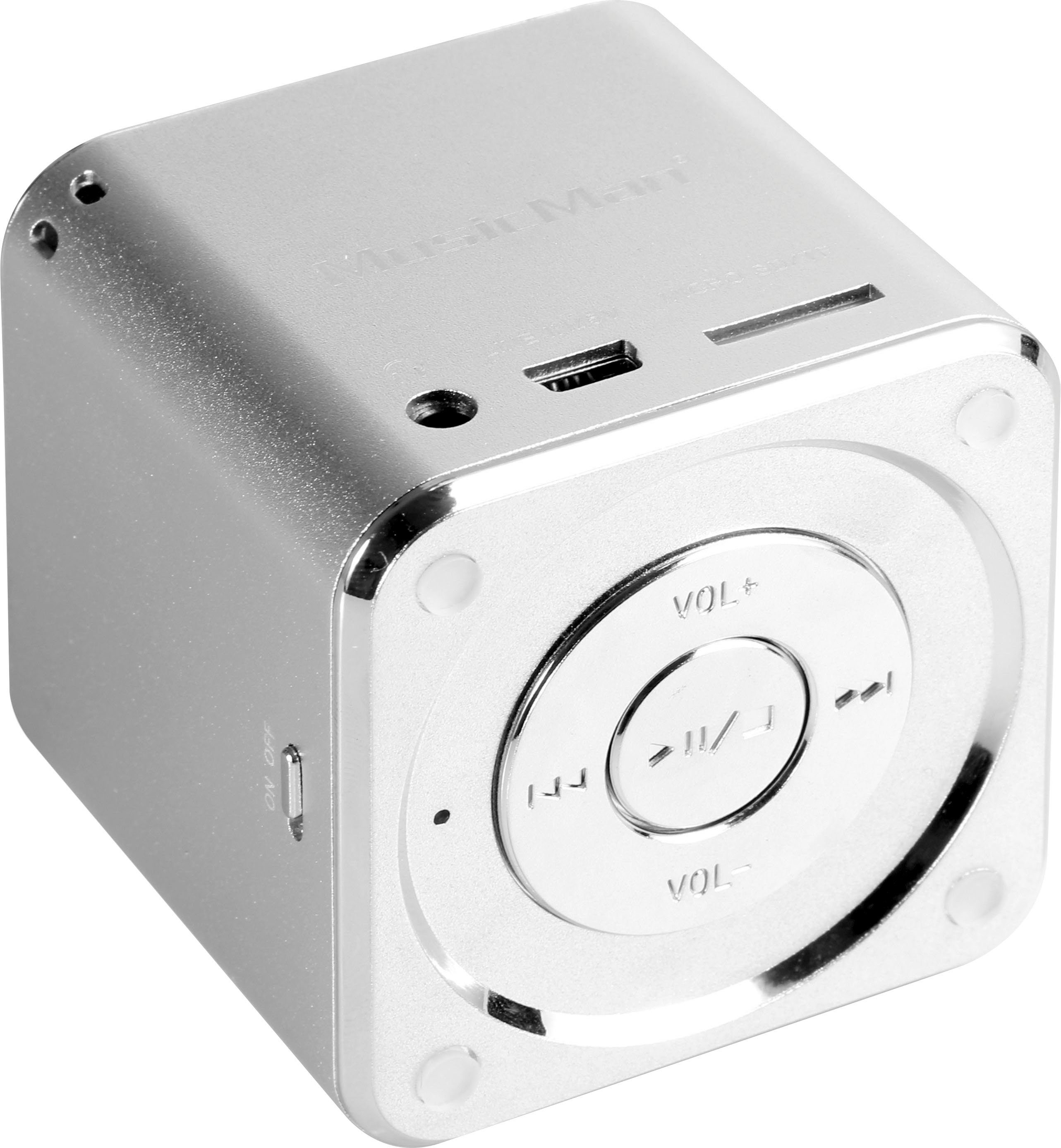 Technaxx Mini MusicMan Soundstation Portable-Lautsprecher (3 W) silberfarben | Lautsprecher