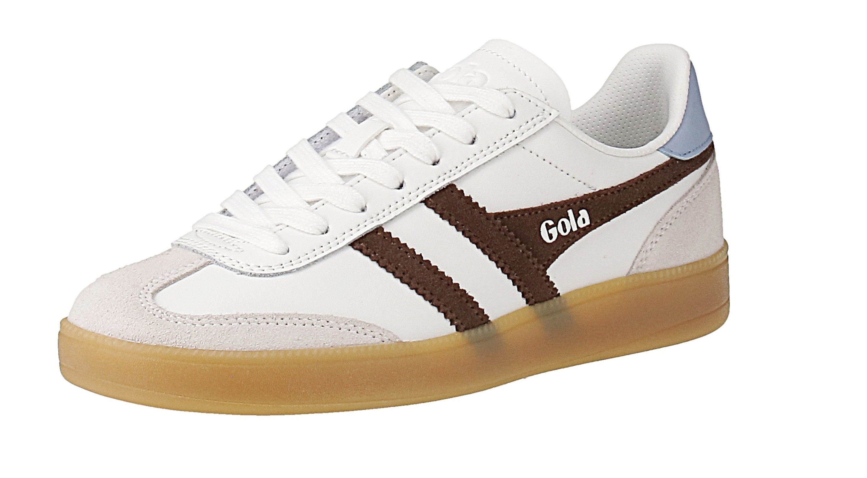 Gola Viper Leather - Damen Sneaker - White-Dark-Brown-Air-Gum Sneaker