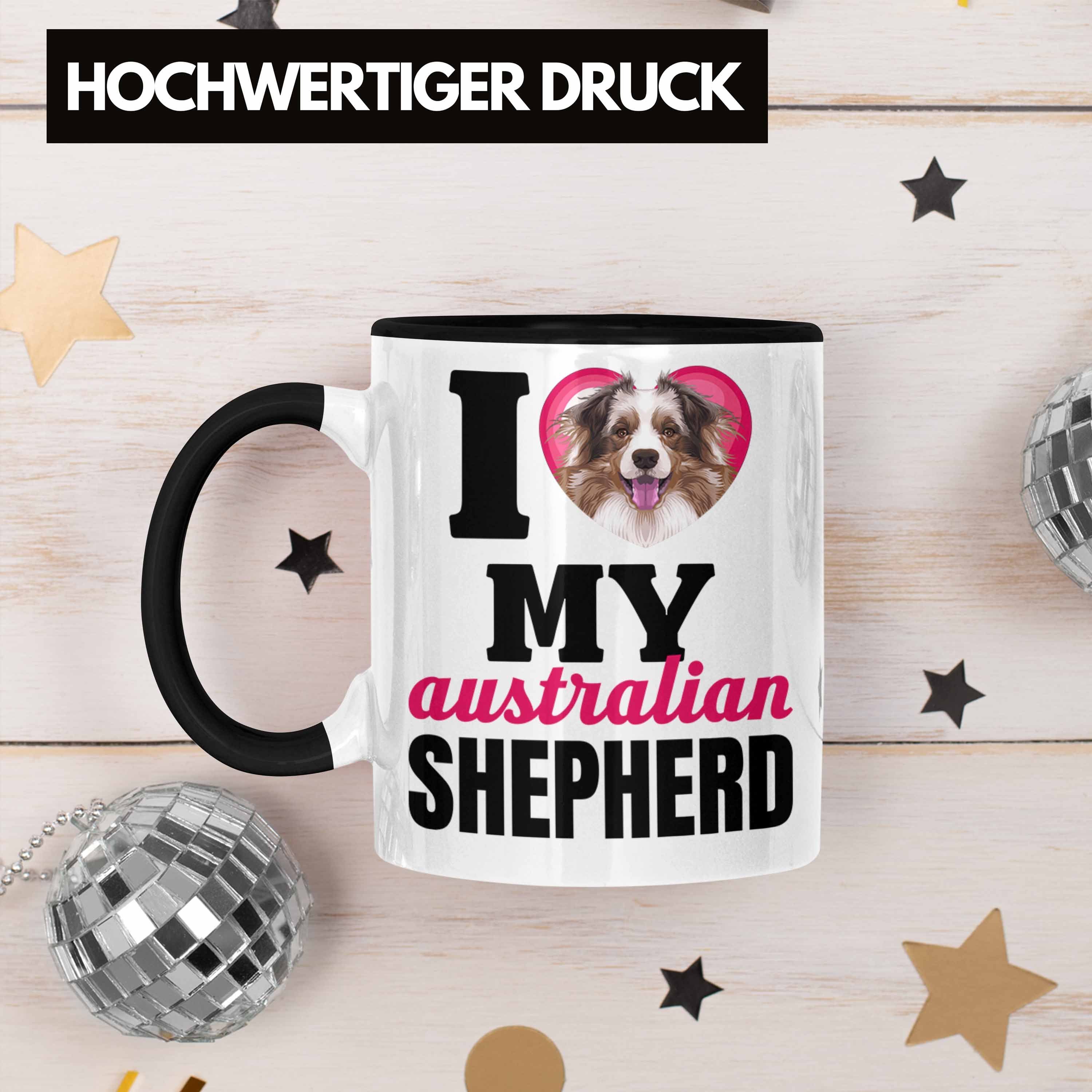 Geschenk Besitzerin Lustiger Trendation Tasse Australian Spruch Schwarz Tasse Shepherd Geschenk