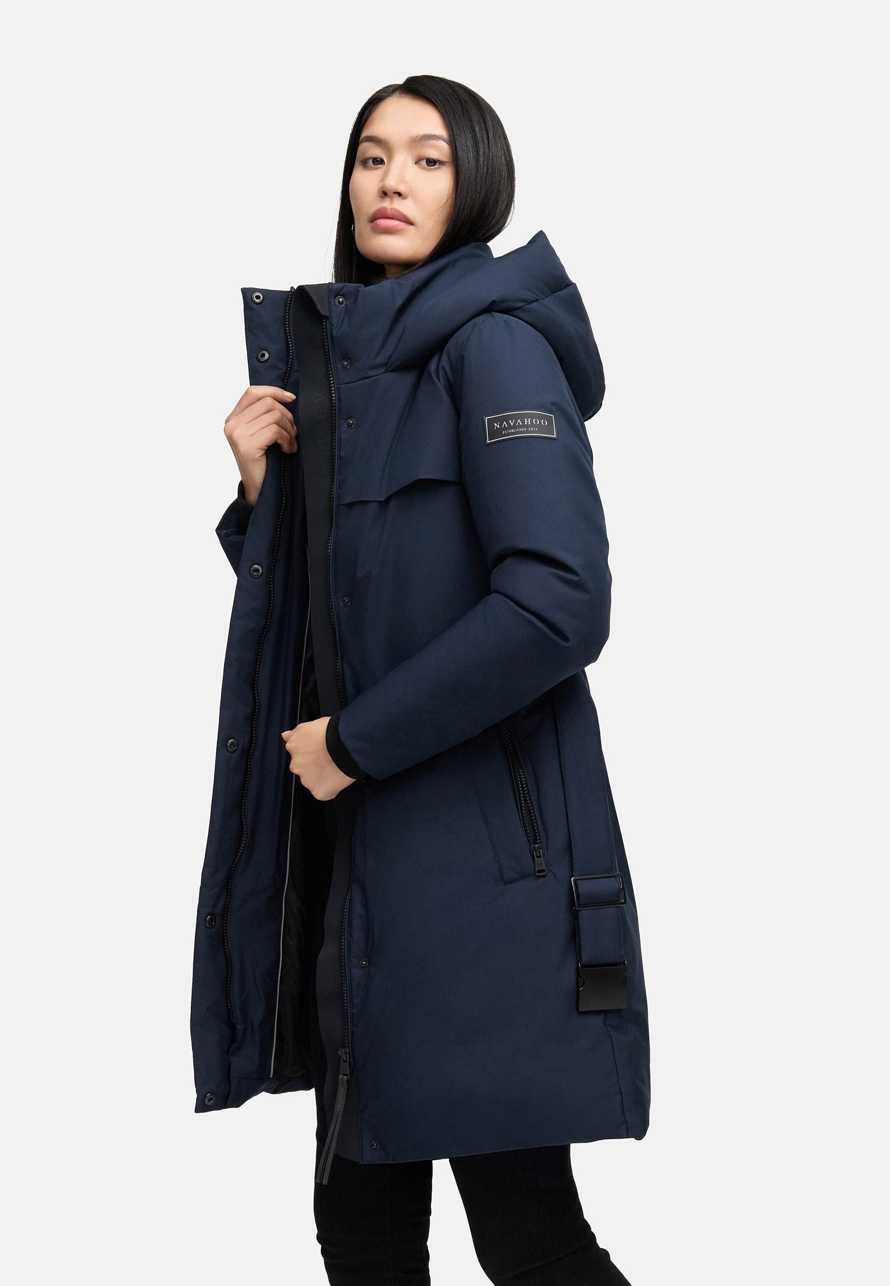 Navahoo Wintermantel Gipfelspass XIV Warmer Winterparka mit Taillengürtel