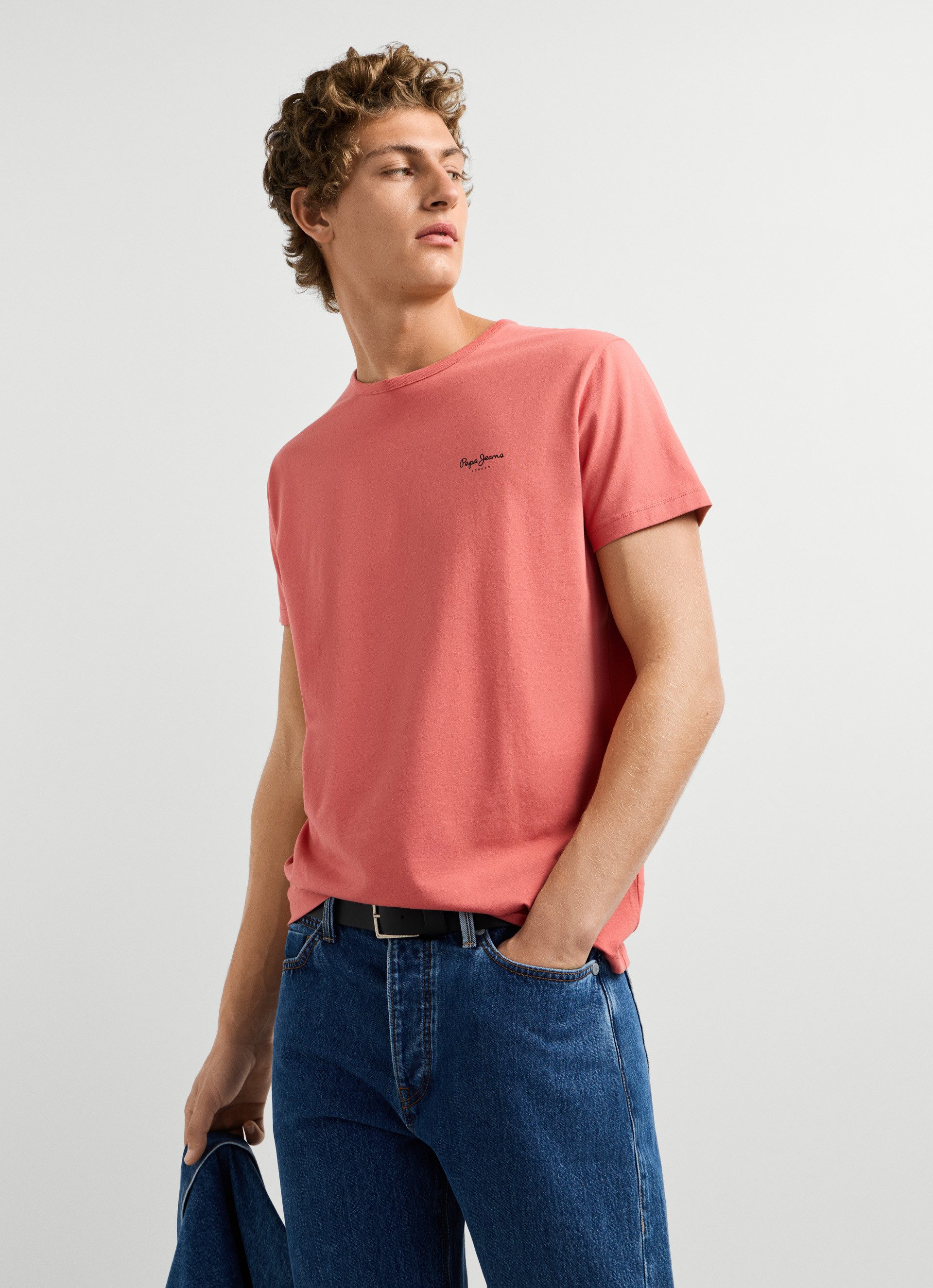 Pepe Jeans T-Shirt ORIGINAL BASIC 3N Rundhals mit kleinem Logodruck – Bild 3 von 5