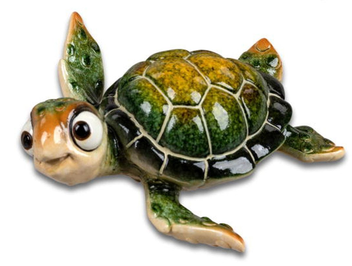 formano Dekofigur Schildkröte Harry grün 13 cm Kunststein glänzend (1 St) günstig online kaufen