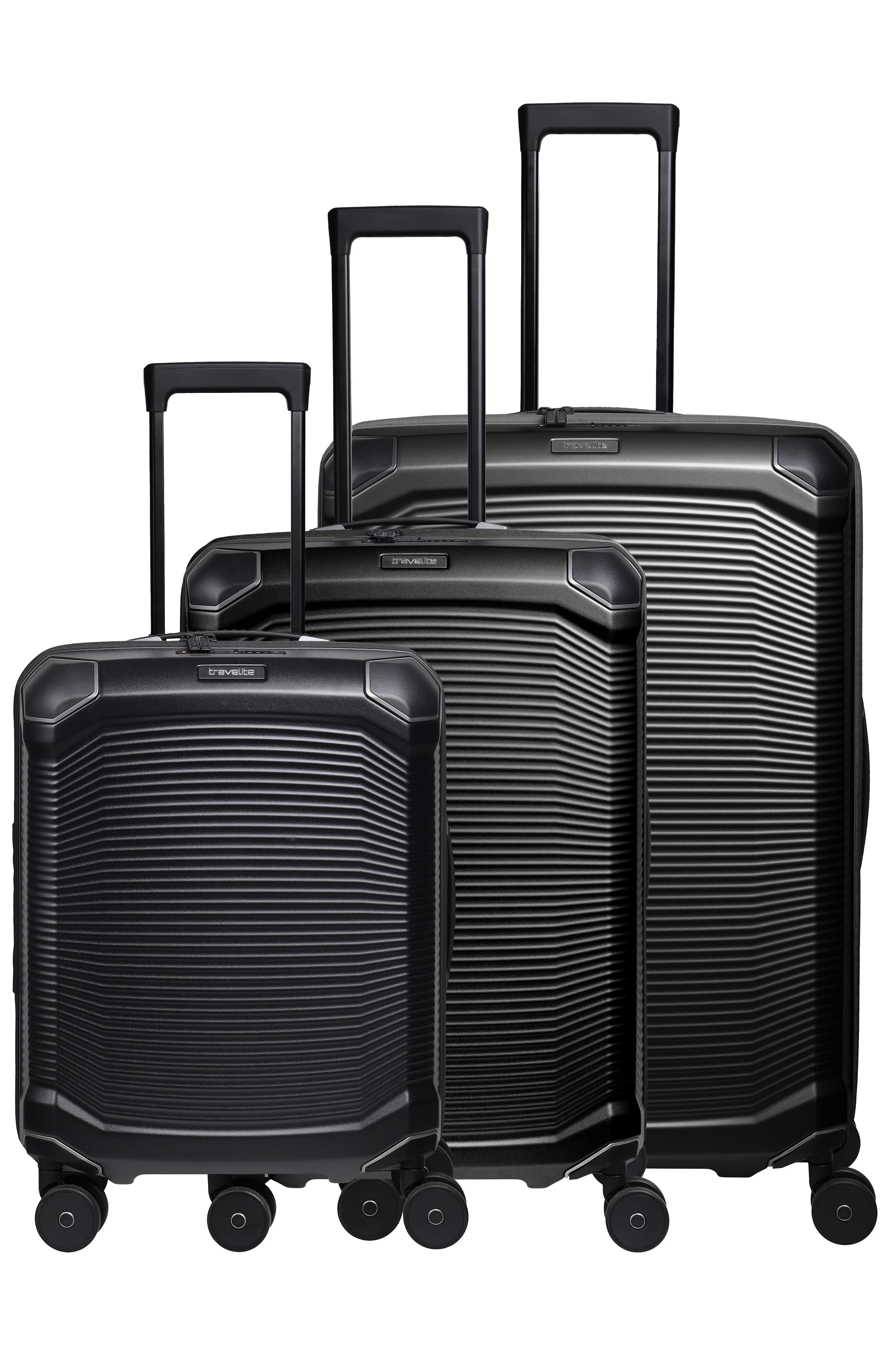 travelite Trolleyset MILLENNIUM 3-teilig Reisekoffer Hartschale, 4 Rollen, (Set), aus leichtem Polycarbonat mit stabiler Bauweise und Innenaufteilung