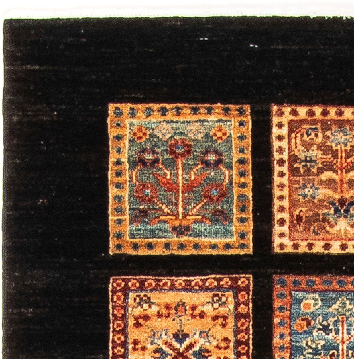 6 Orientteppich x mit Ziegler dunkelblau, cm Einzelstück 248 rechteckig, - - 76 mm, Zertifikat morgenland, Höhe: Handgeknüpft, Wohnzimmer,