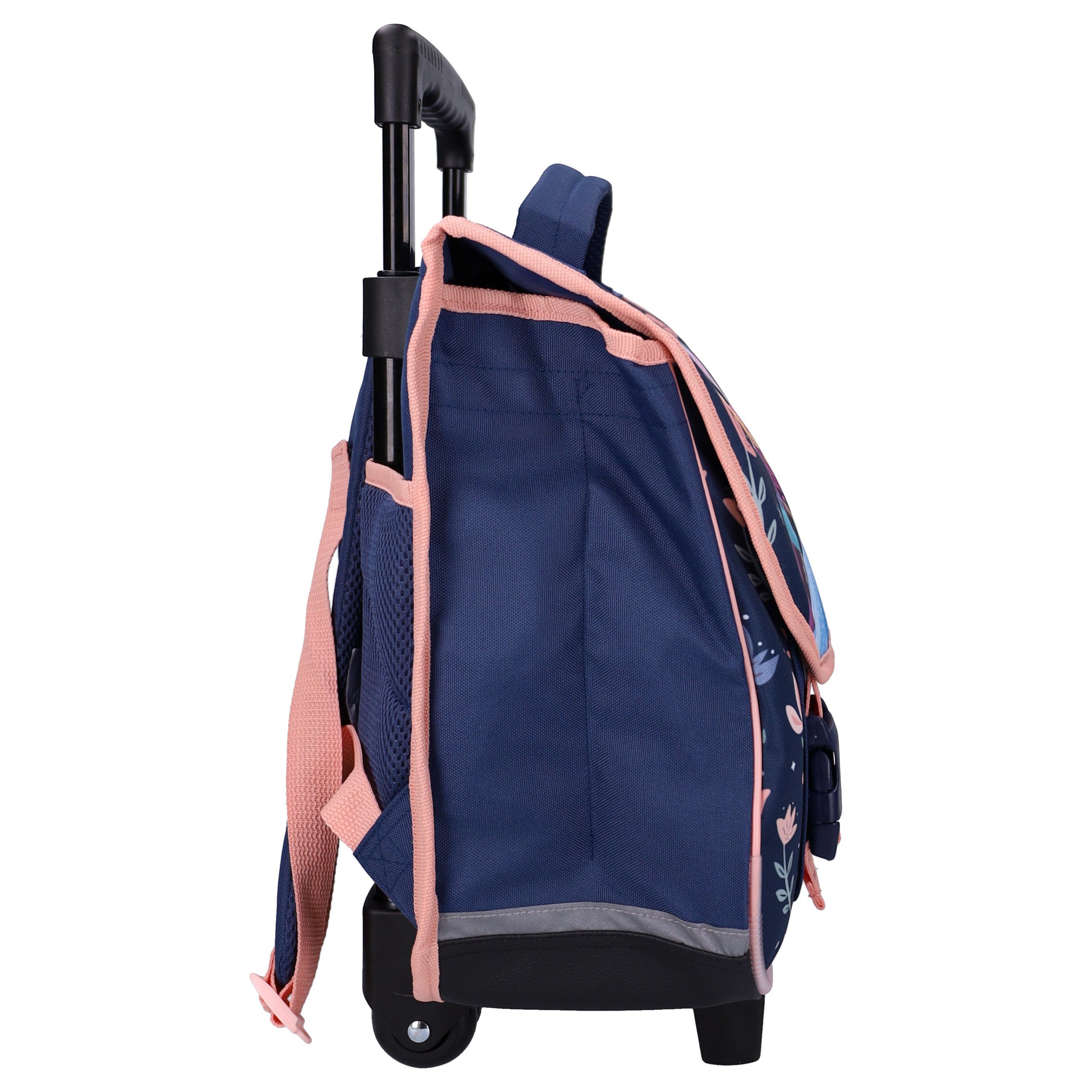 Disney Frozen Kinderrucksack Louder Than Love Trolley Schulrucksack Elsa Anna mit Rollen Blau