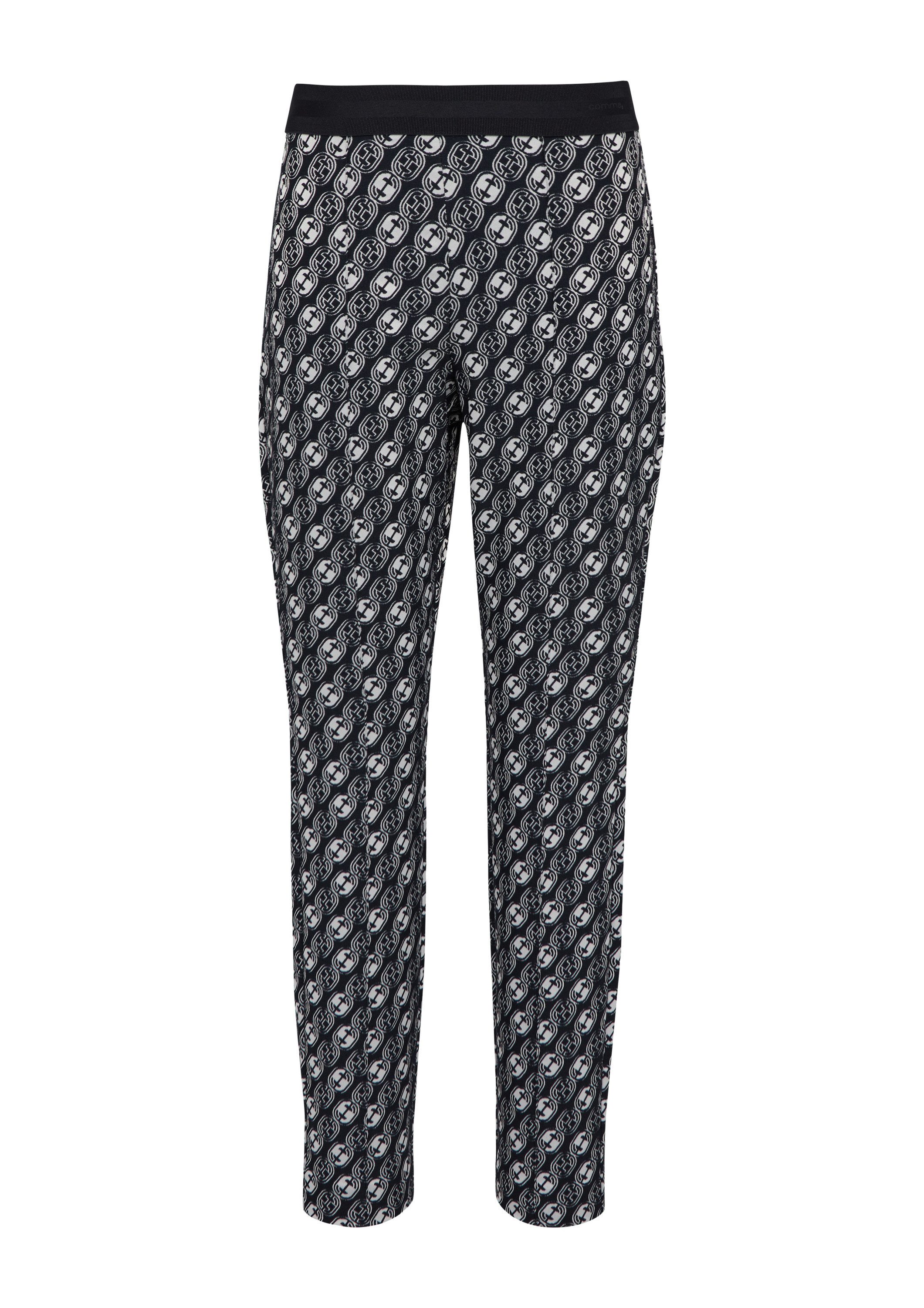 comma 7/8-Hose Hose Elastische Schlupfhose mit Icon-Print