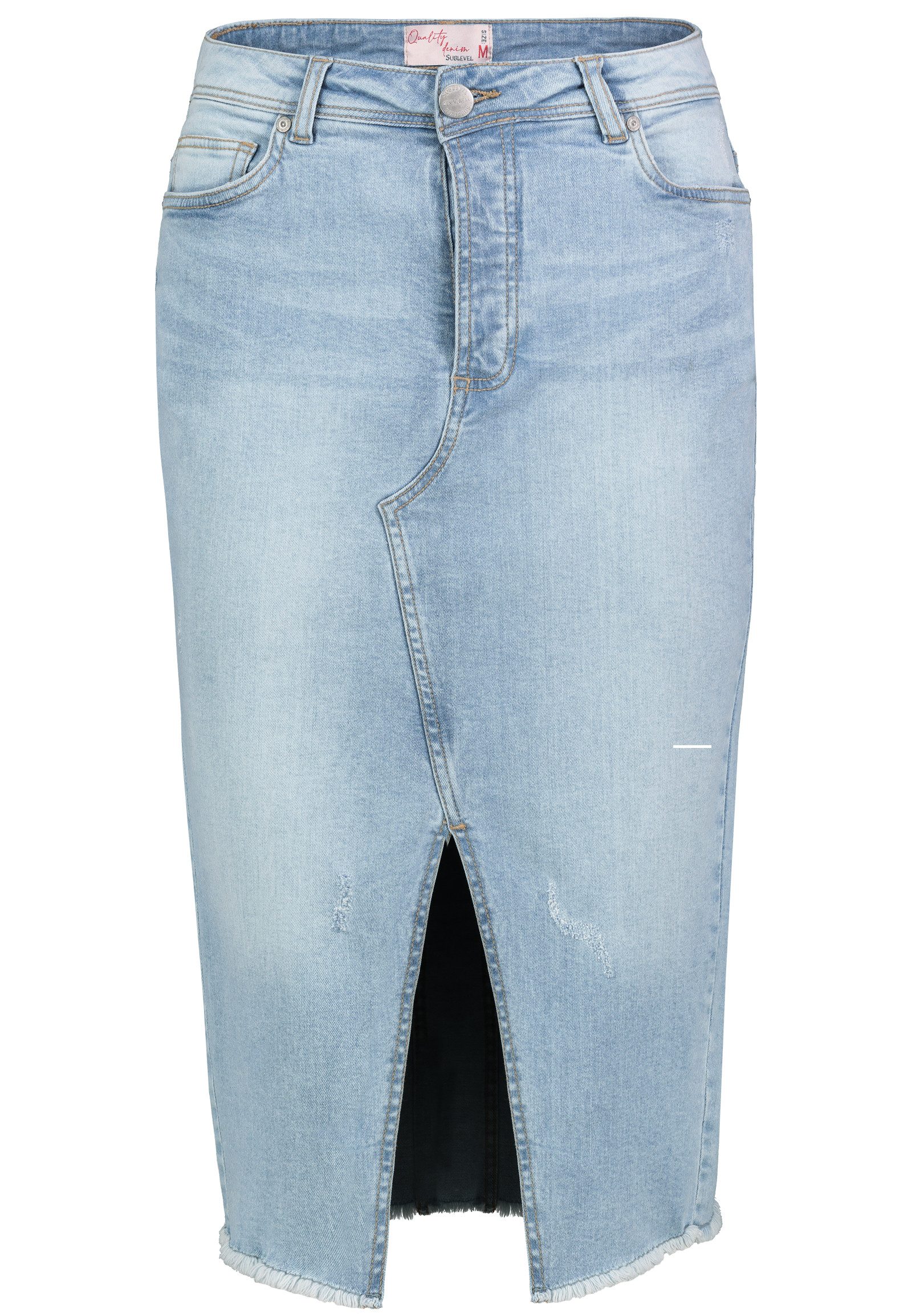 SUBLEVEL Jeansrock Damen Jeans rock Rock MAXI Lange Rock Denim Stretch Vint günstig online kaufen