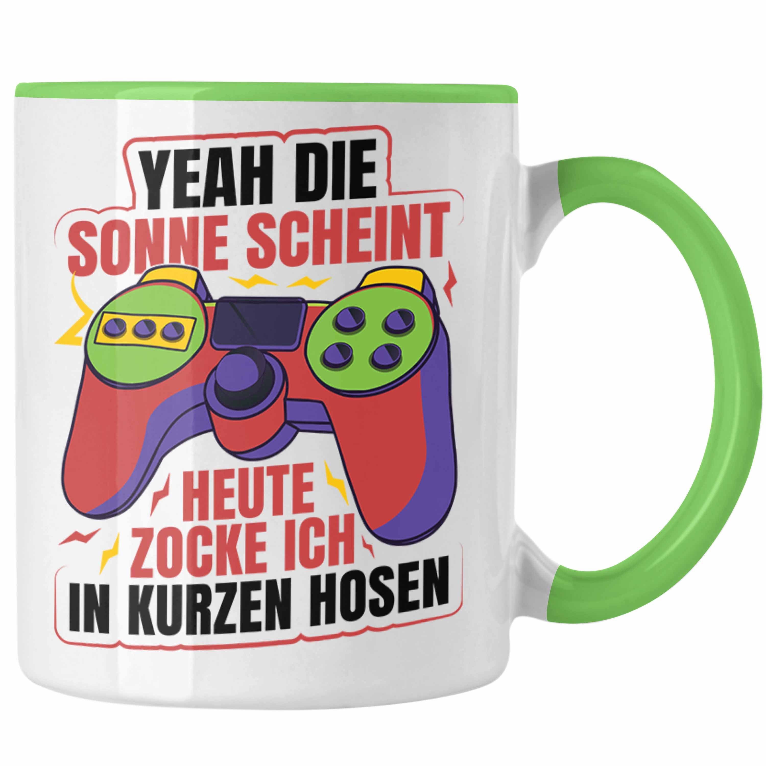 Geburtstag Zocker Lustige Gamer Geschenkidee Gamer Sonne Tasse Scheint Tasse Trendation Die - Gamergirl Trendation Yeah Grün Geschenk