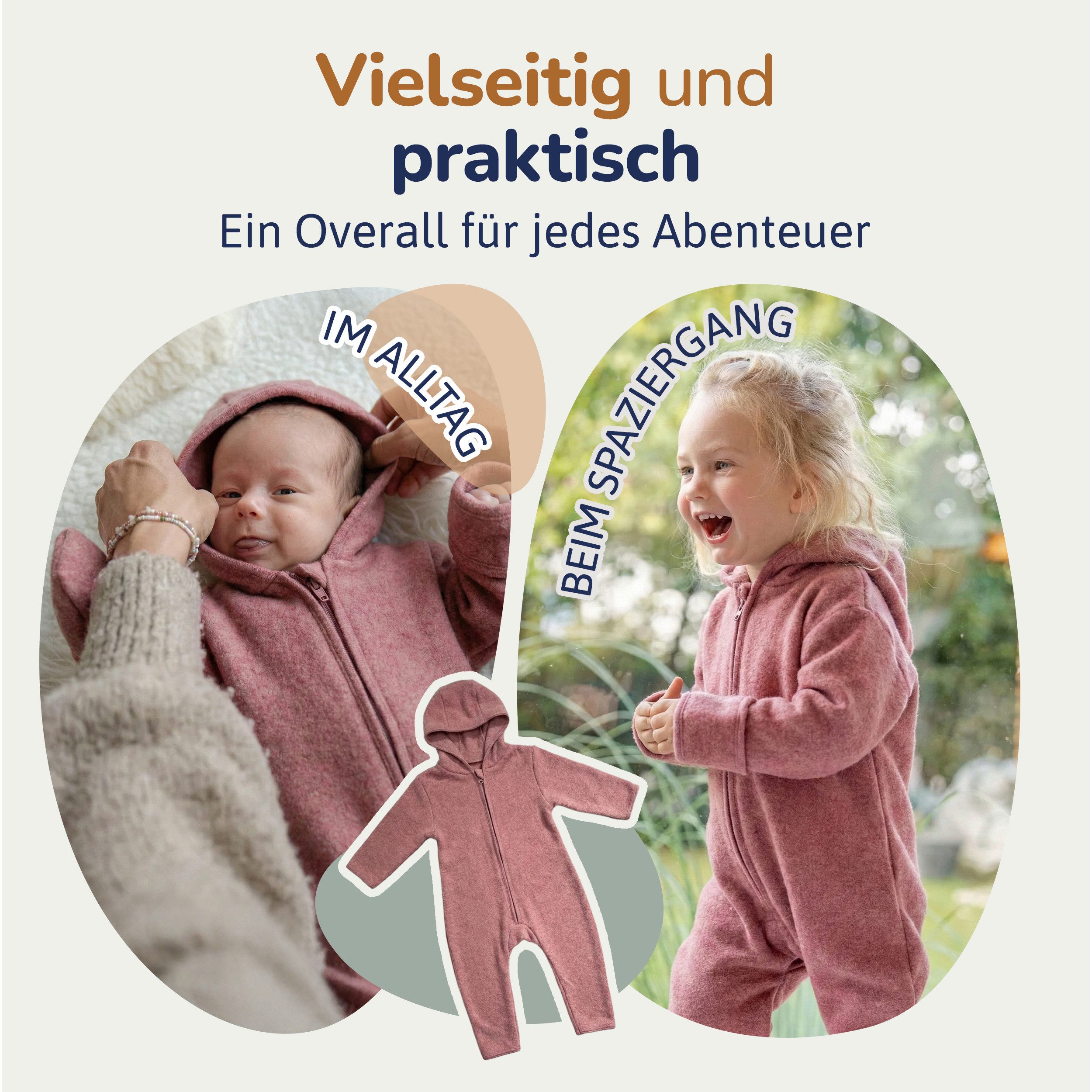 Hinzling Fleeceoverall aus Bio-Baumwolle – kuschelig weich, für jedes Wetter geeignet