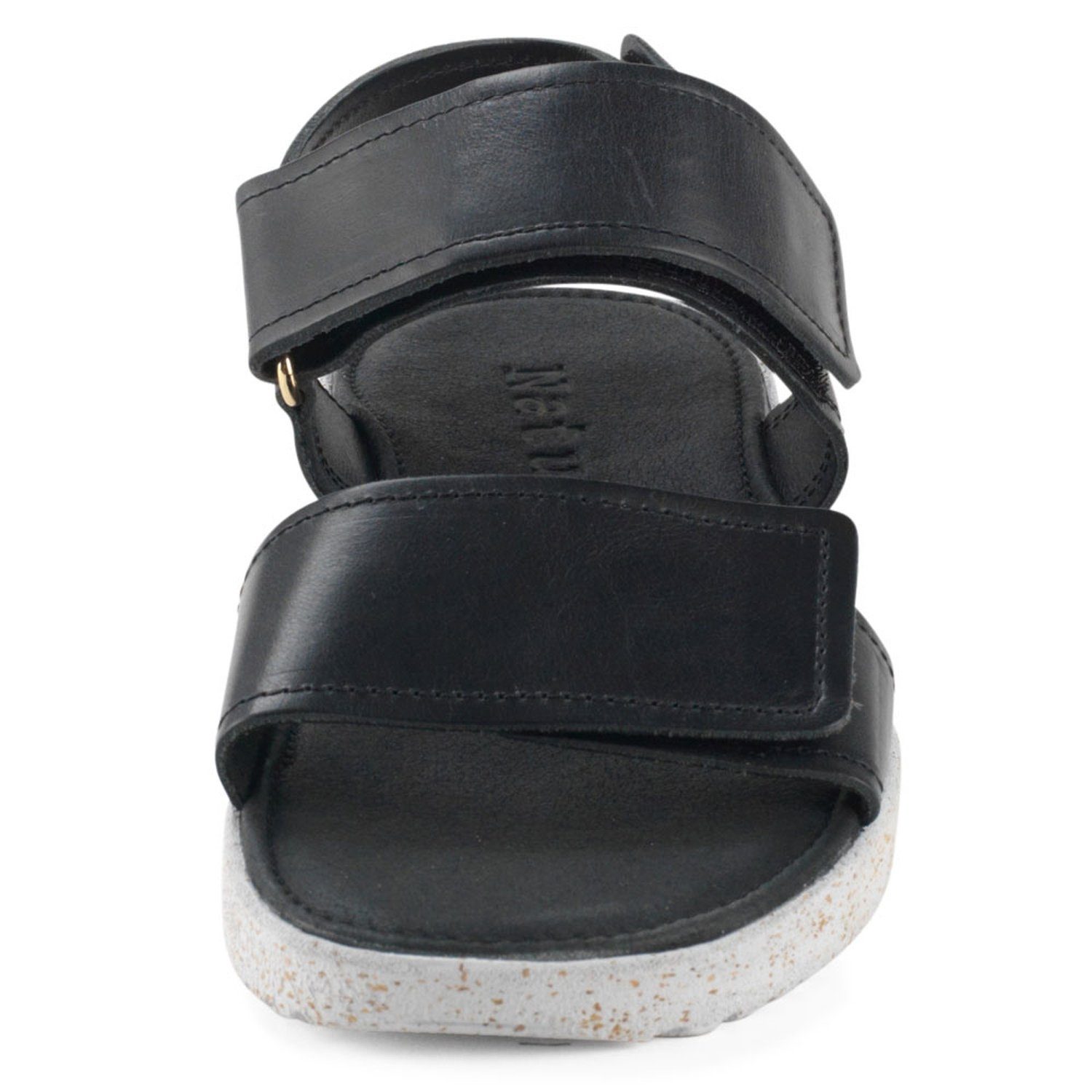Nature Footwear Korkresten Metall Karen / mit Naturkautschuk Leder / Sohle: / Schnalle: Obermaterial: Leder schwarz Innensohle: Sandale