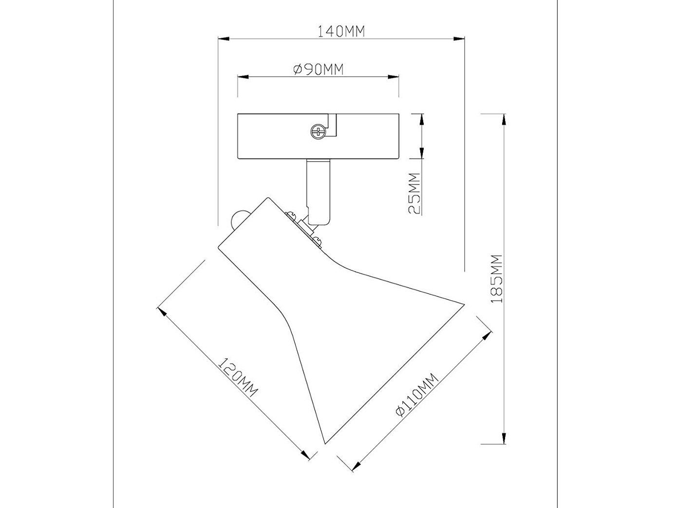 dimmbar Warmweiß, LED Wandstrahler, Treppenhaus Treppenaufgang, H über Extern wechselbar, Wandlampe & 18,5cm LED meineWunschleuchte Schwarz Hausinstallation, Gold-en innen