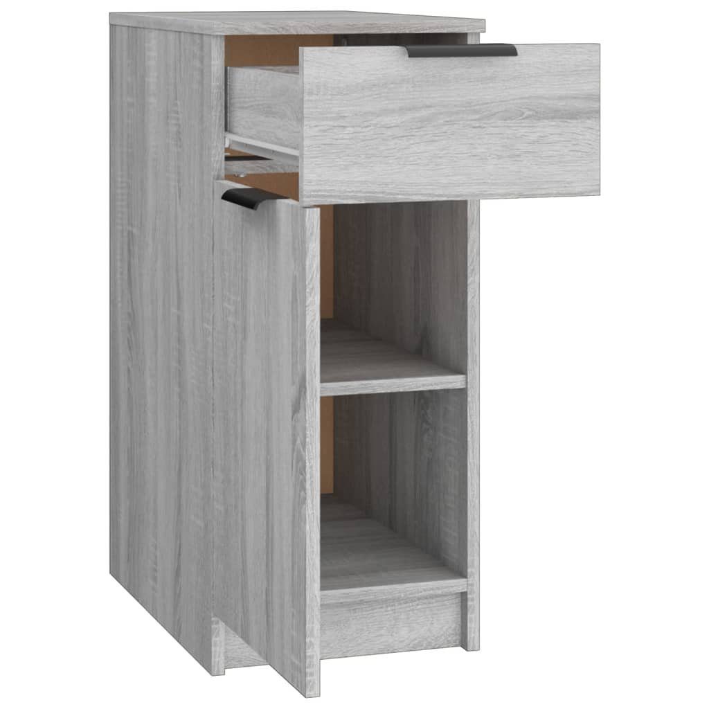 Schreibtischschrank cm Grau (1-St) 33,5x50x75 Sonoma vidaXL Fächerschrank Holzwerkstoff