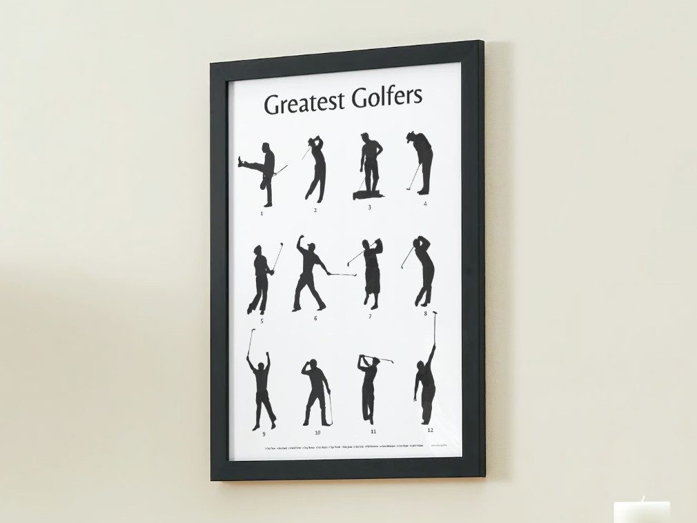 RocketGolf Poster Golf Legenden, Greatest Golfers (Hochwertiger Druck), Wandkunst, Geschenk für Golfer