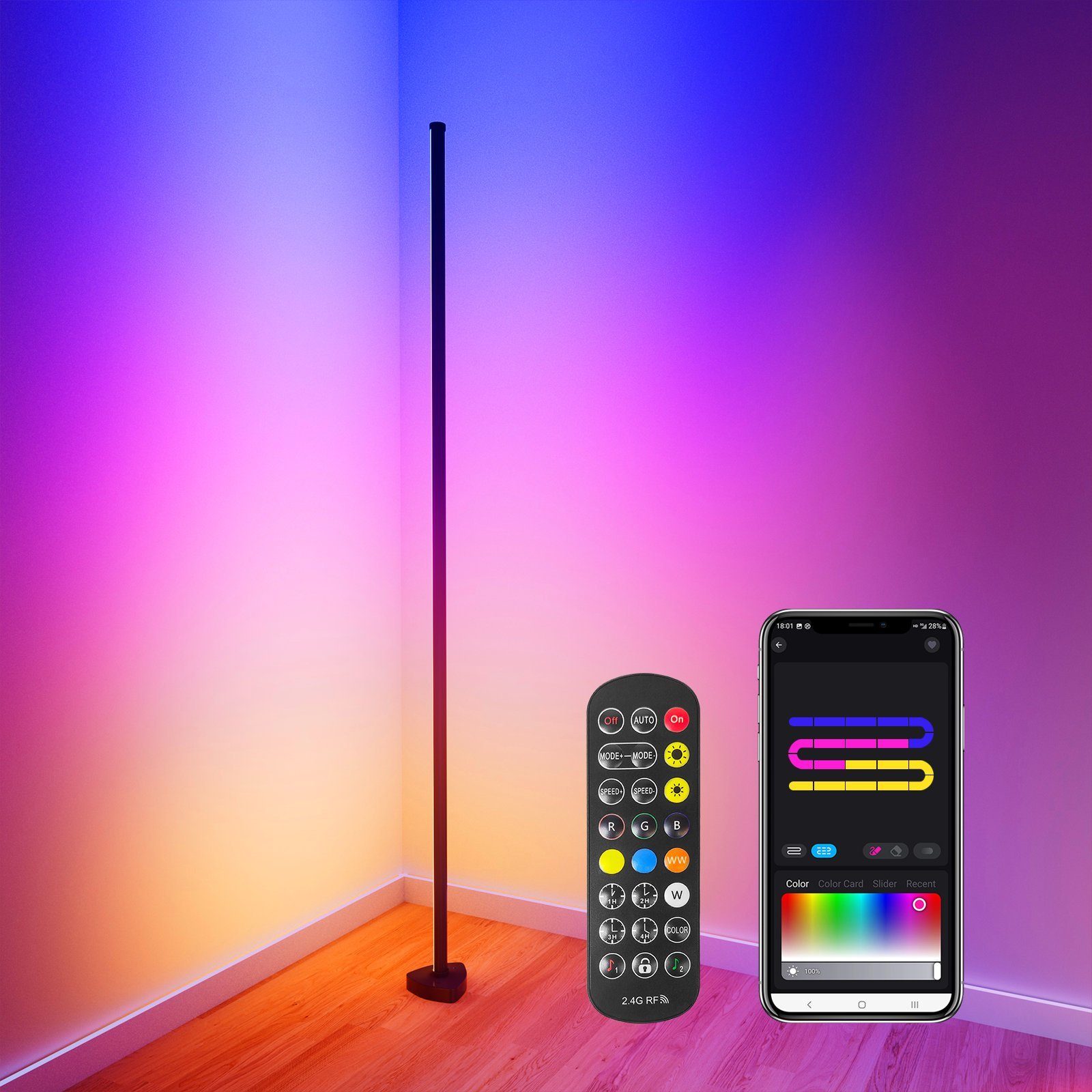 Novostella LED Stehlampe LED RGB Stehleuchte günstig online kaufen