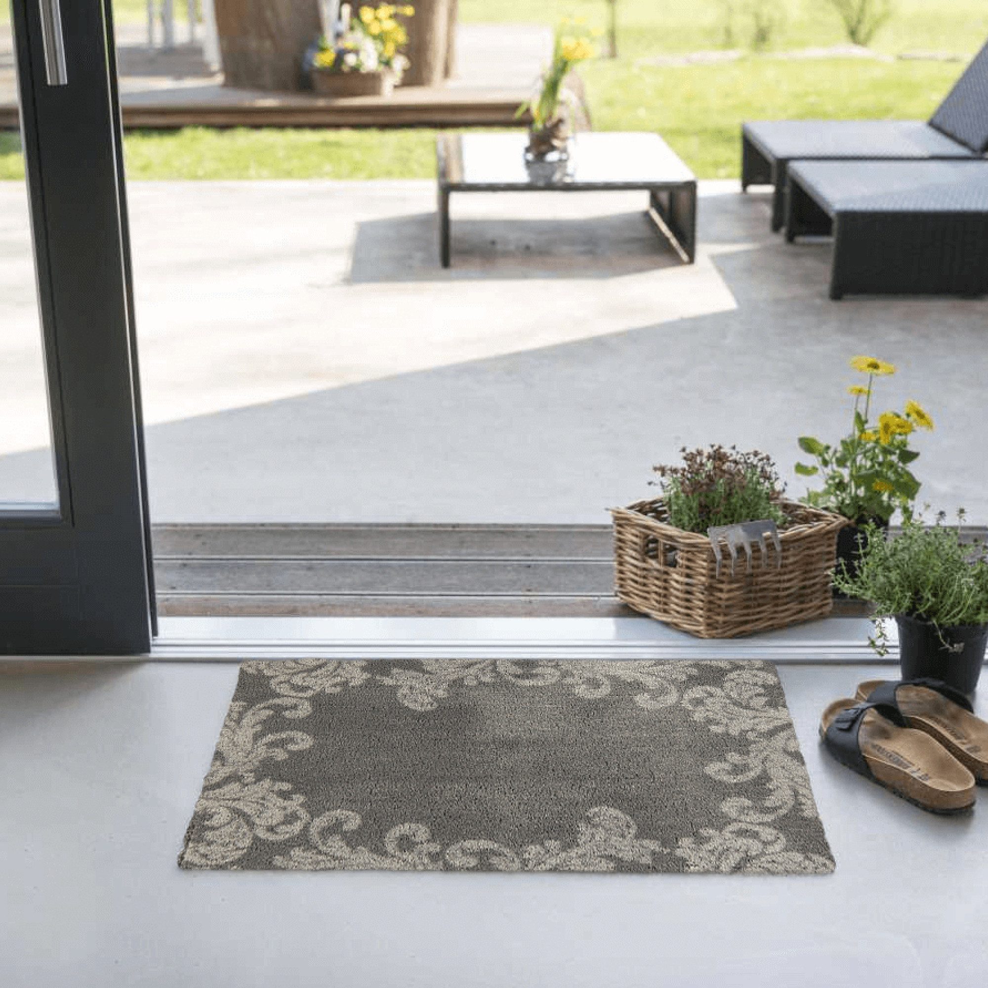 akzente Fußmatte Feel Rococo Ornaments grey, günstig online kaufen