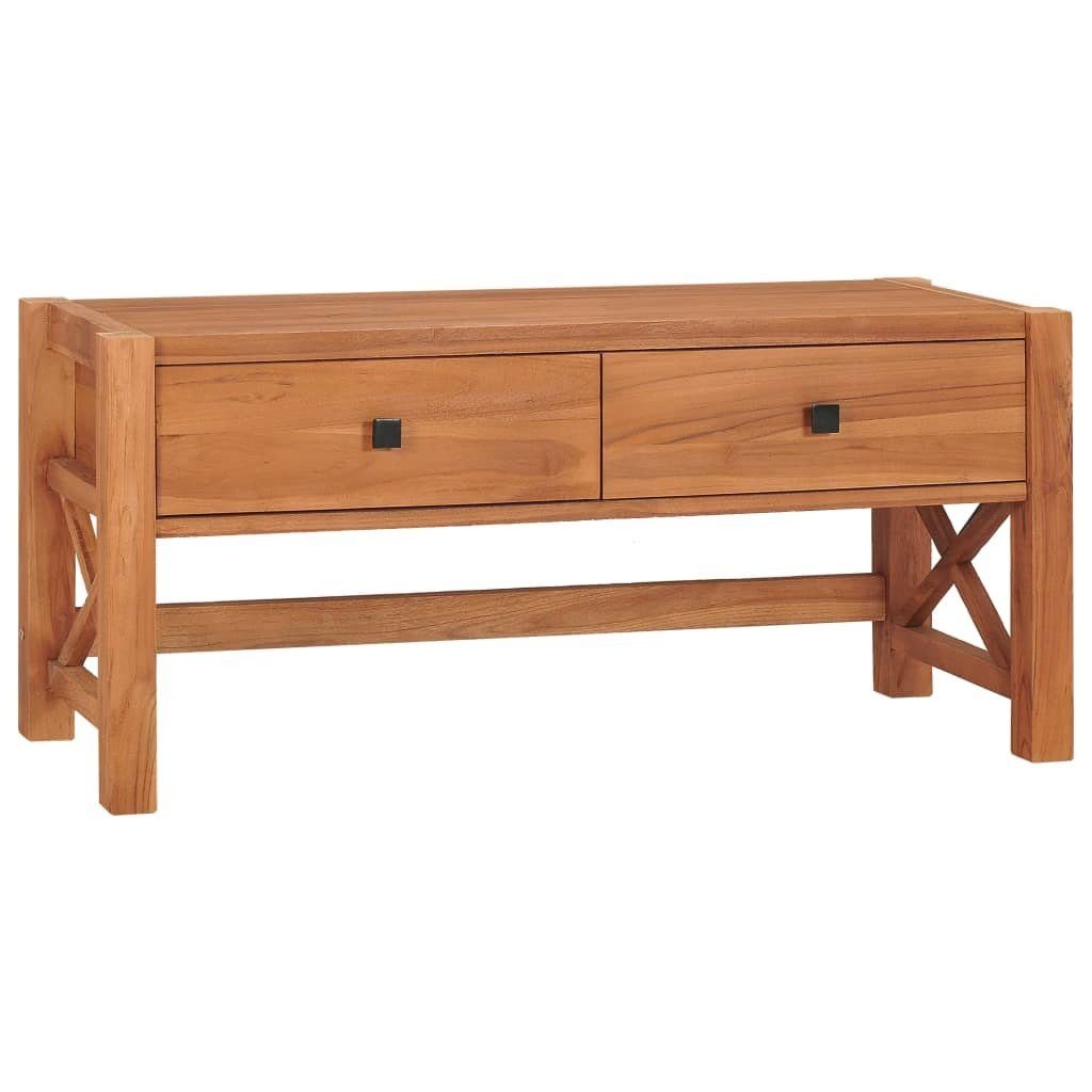 vidaXL Lowboard aus Teakholz in Teak (B/H/T: 100x45x40 cm)