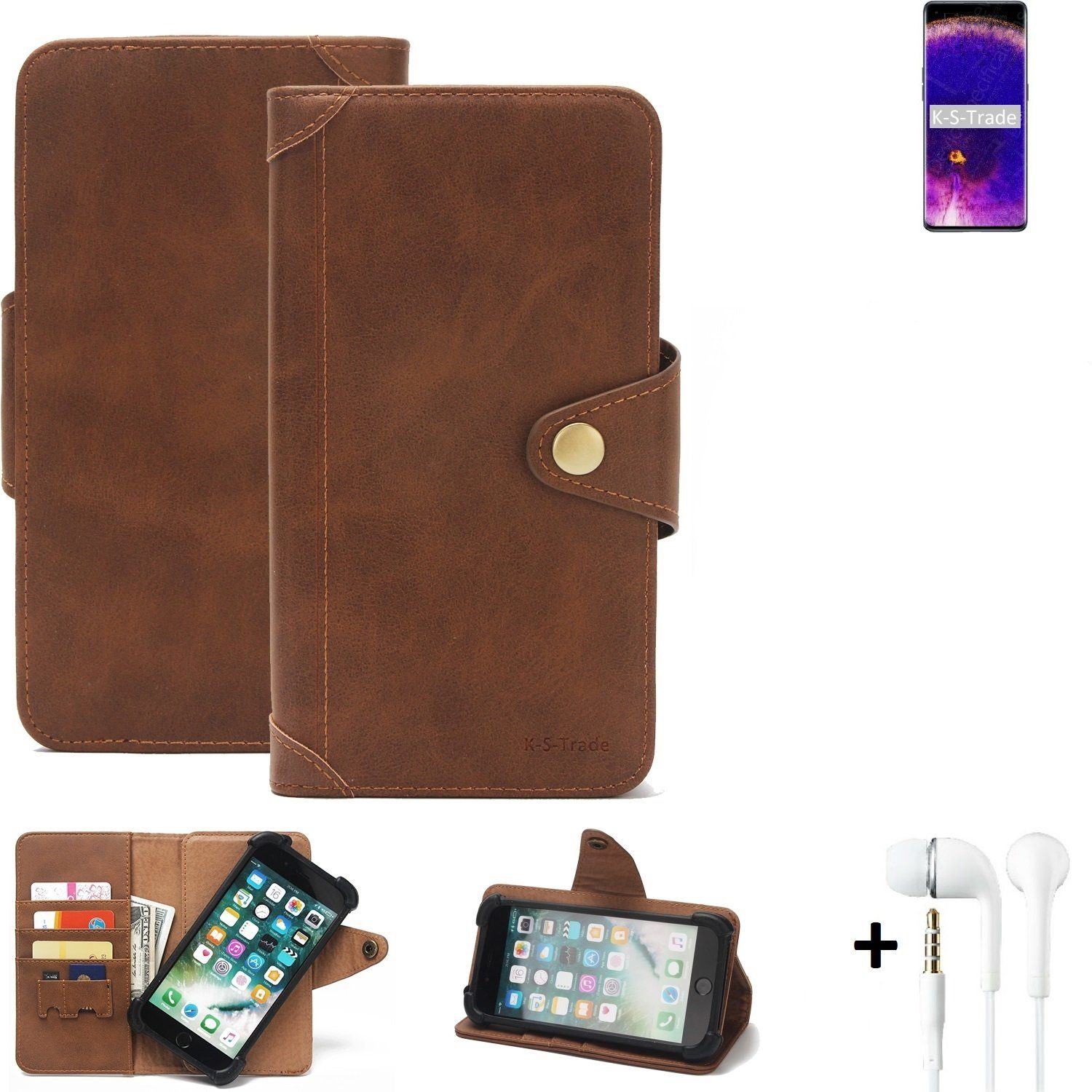 K-S-Trade Handyhülle für Oppo Find X5, Handyhülle Schutzhülle Walletcase Bookstyle Schutz Case Hülle