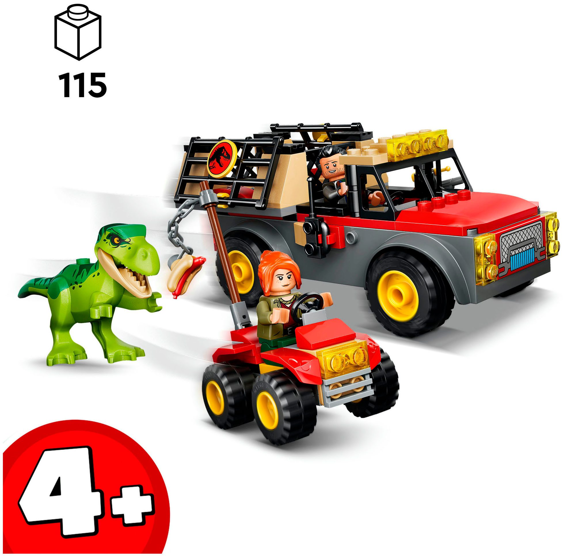 LEGO® Transporter für den Jungen T.Rex (77978), LEGO Jurassic World Konstruktionsspielsteine, (115 St), Made in Europe