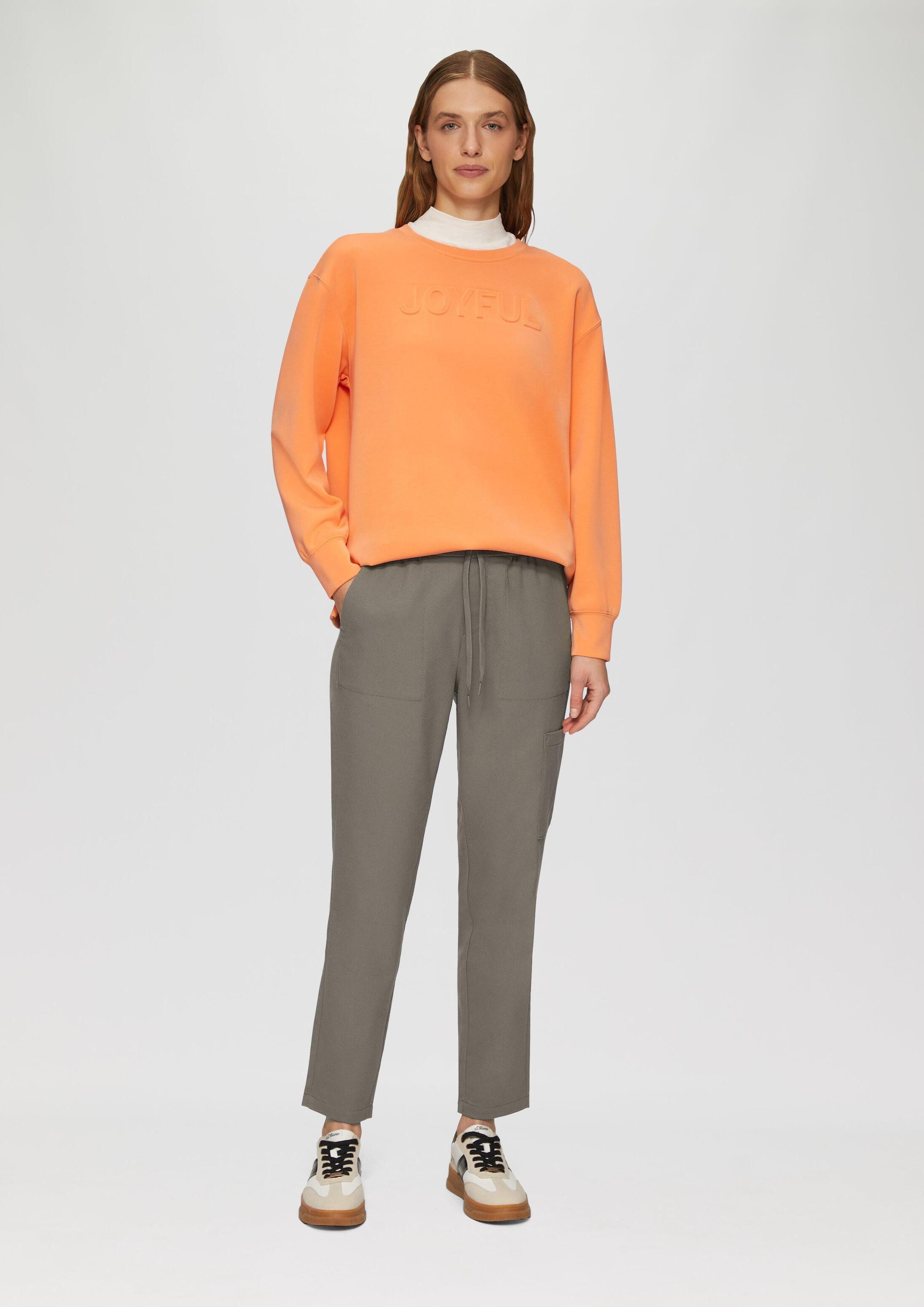 s.Oliver 7/8-Hose Hose Twill-Hose mit Cargotasche und Elastikbund