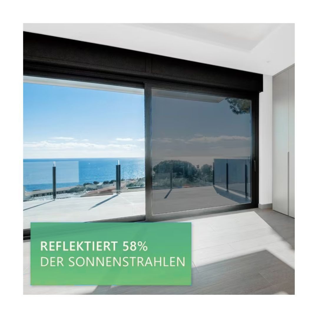 Waidmeister Sonnenschutz-Fensterfolie Sonnenschutz Fensterfolie - Sonnenschutz, 99% UV-Schutz, 55%, UV-Schutz: 99 % Wärmereflexion: 58 %