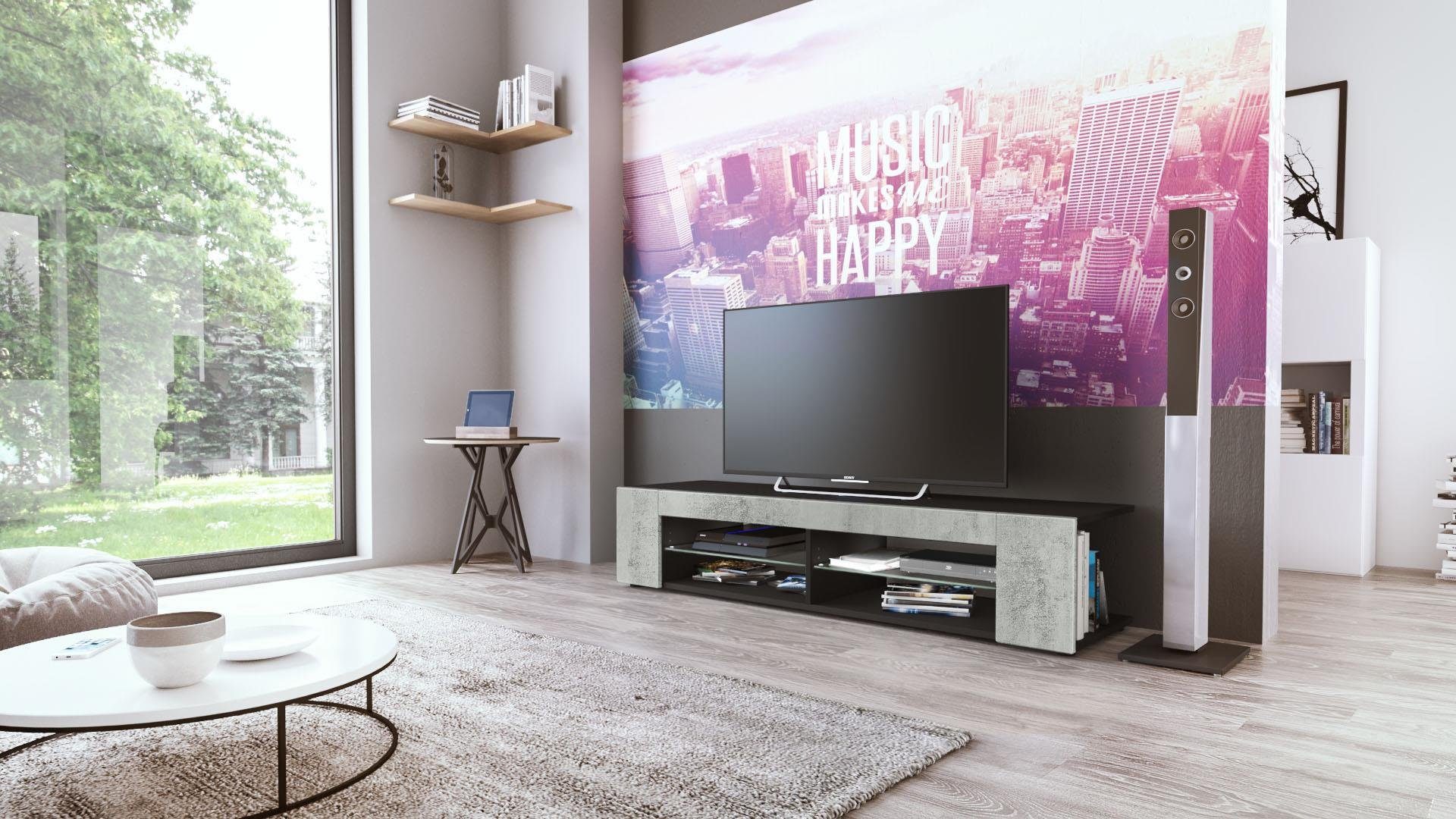Vladon Lowboard Movie (TV-Kommode, mit 4 günstig online kaufen