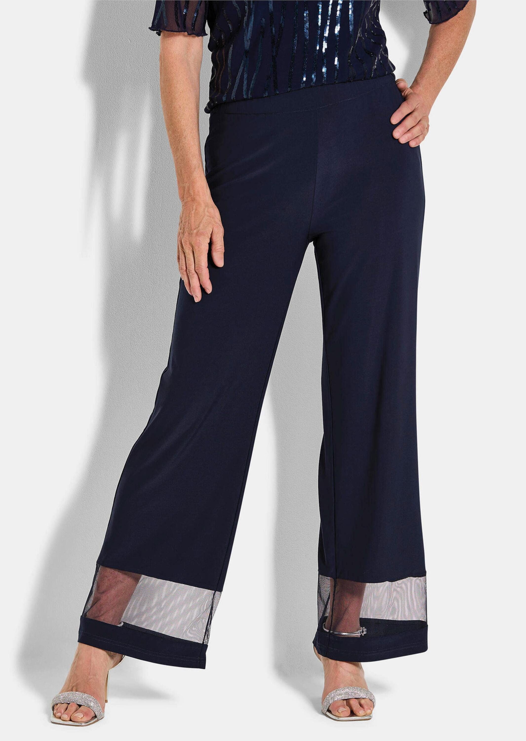 GOLDNER Stoffhose Hose VERA mit Mesh-Einsätzen günstig online kaufen