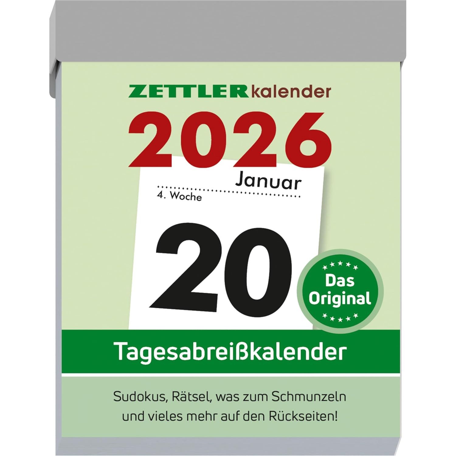 ZETTLER Abreißkalender ZETTLER Tagesabreißkalender M 2026 5,4x7,2 cm mit Sudokus
