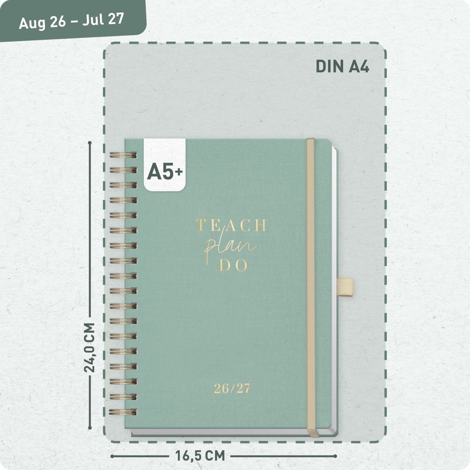 Häfft Lehrerkalender Lehrer-Planer Deluxe KL 2026/2027 / A5+