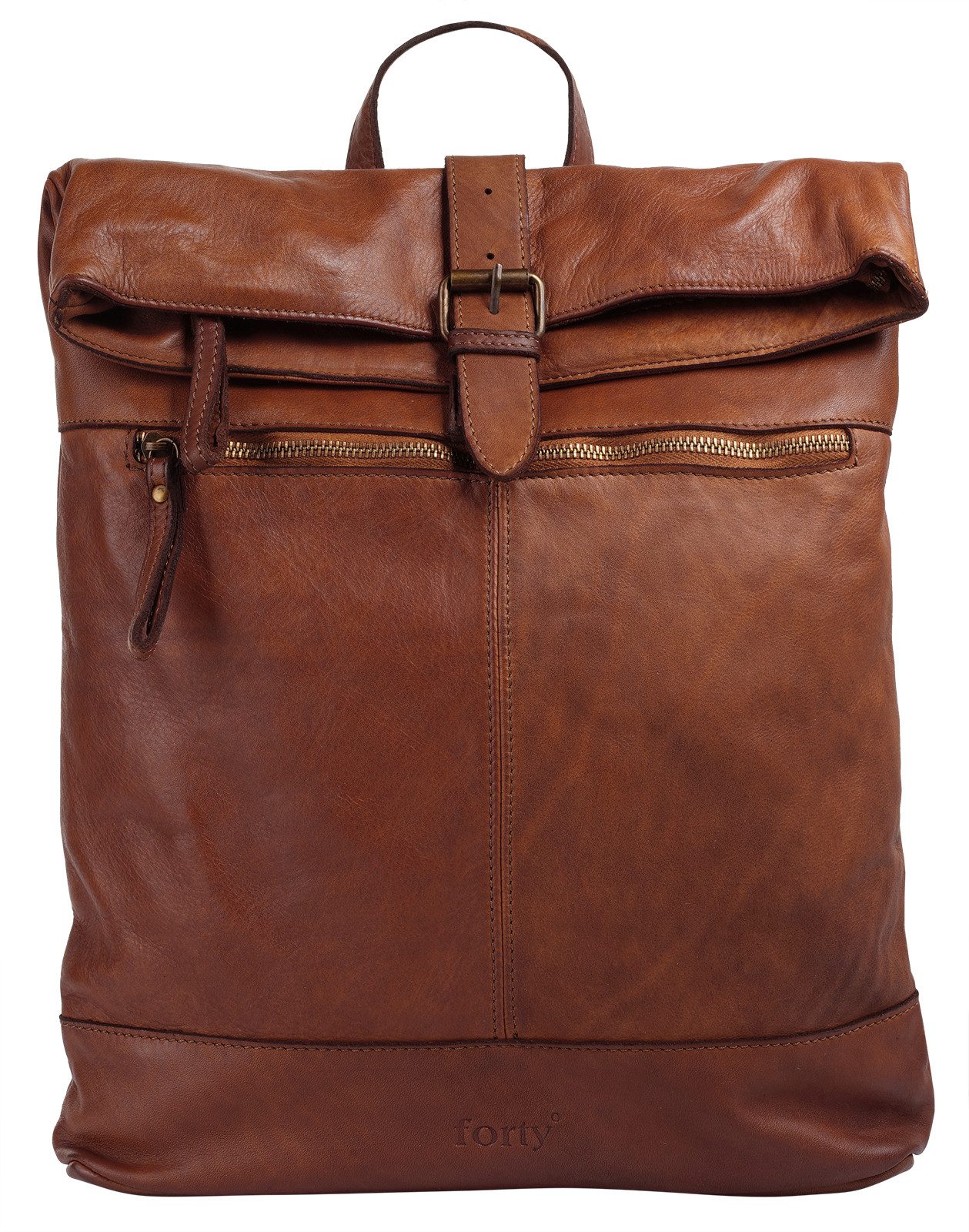 forty° Tagesrucksack, echt Leder, Made in Italy