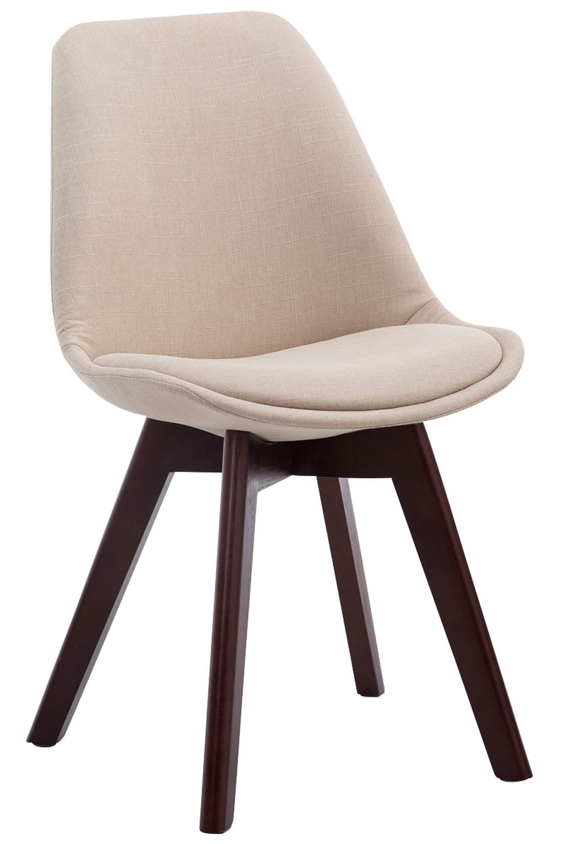 TPFLiving Besucherstuhl Bornova Two (Pflegeleichte Oberflächen & robuste Materialien, 4 St), Maße (TxBxH): 55 x 48 x 84cm - Farbe: creme
