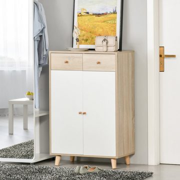 HOMCOM Schuhschrank Schuhschrank mit Türen und Schubladen