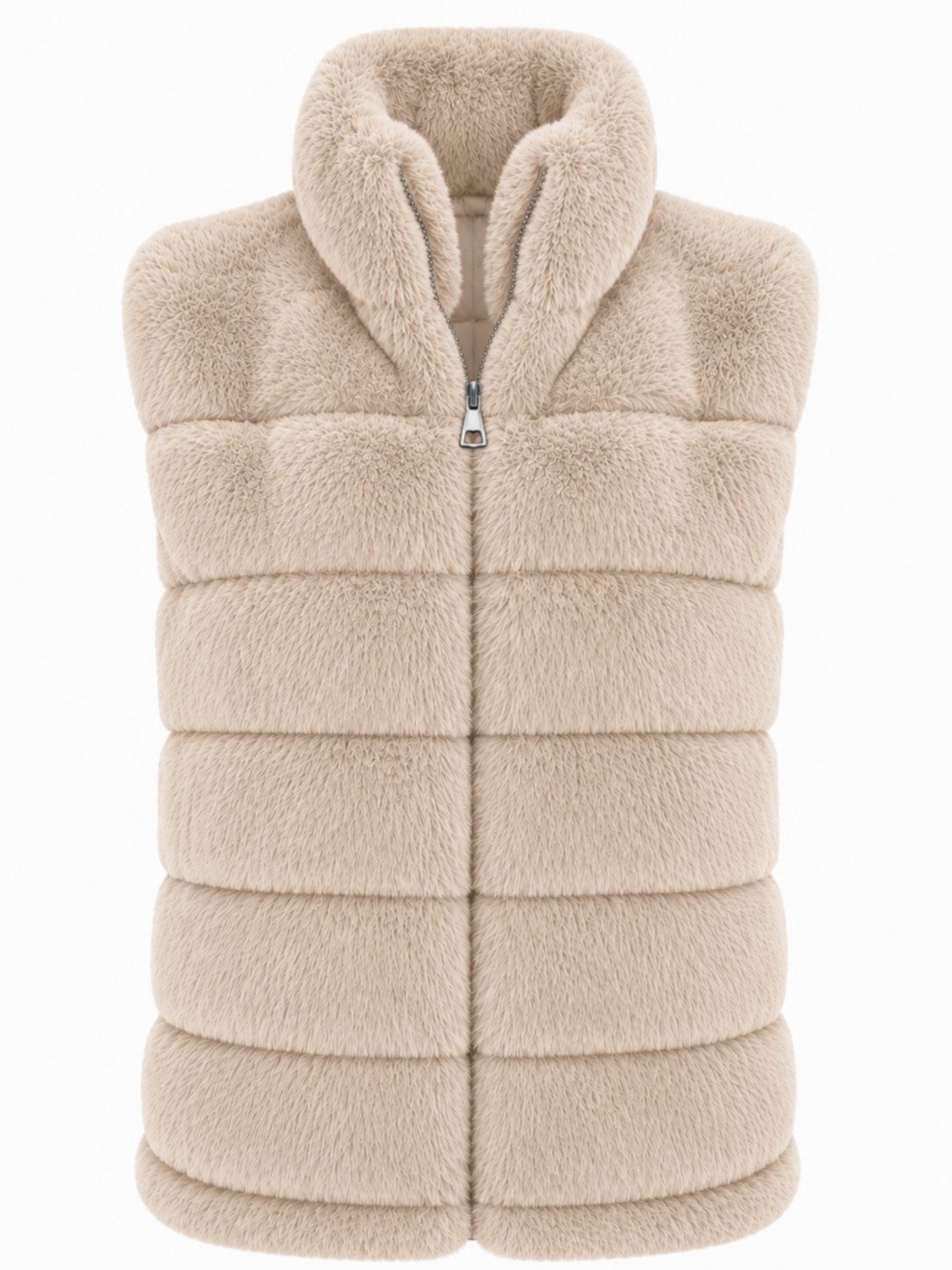 ITALY VIBES Fellweste - Modische Teddyweste für Damen - weiche Kunstfelljacke ONE SIZE - passend für Größen Gr. S-M und L-XL