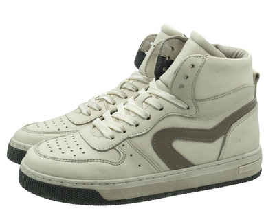 Hip Shoes Style HIP hohe Sneaker H1301 Unisex-Kinder Leder Beige Sneaker