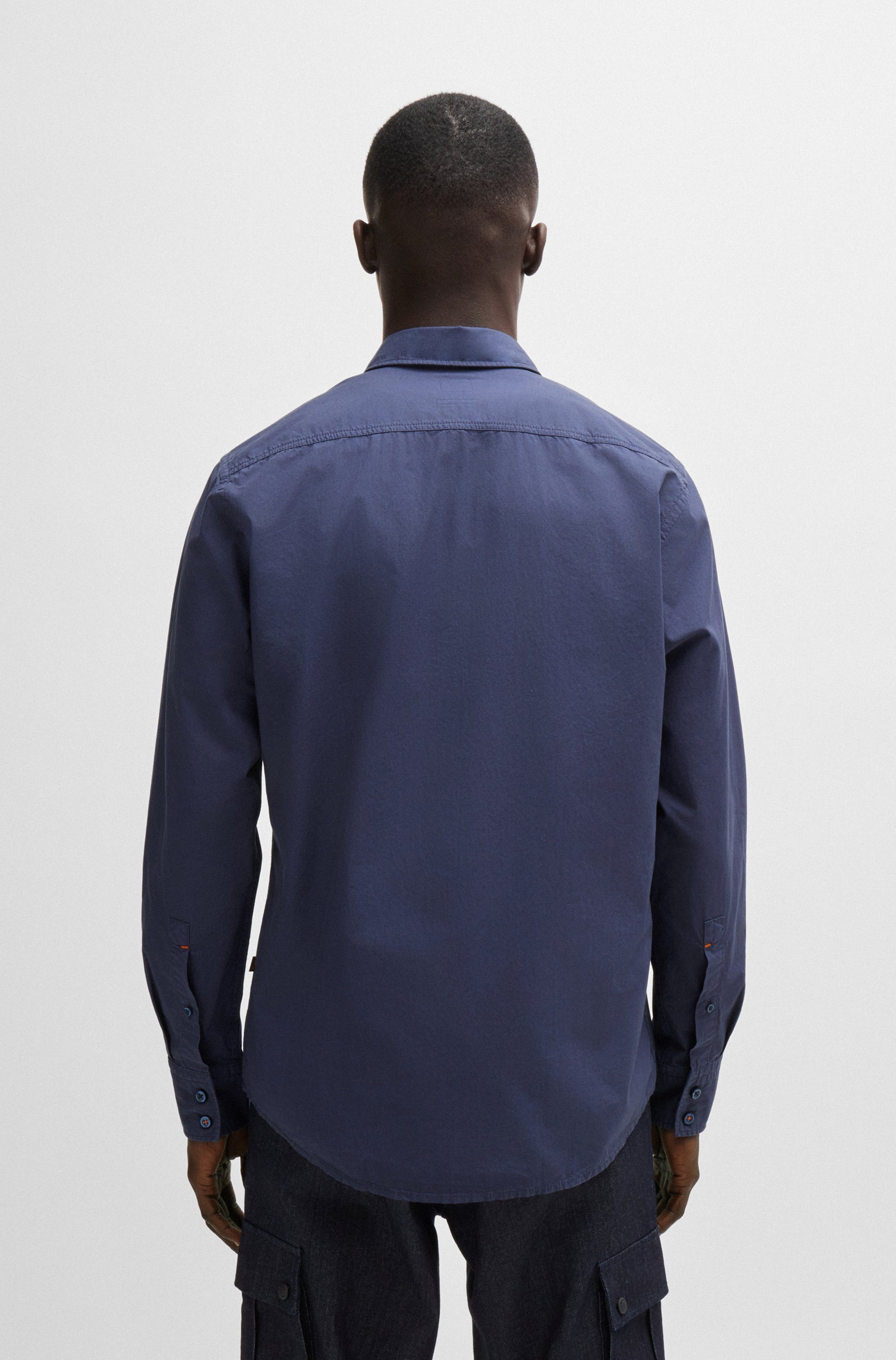 BOSS ORANGE Langarmhemd Relegant mit BOSS Stickerei