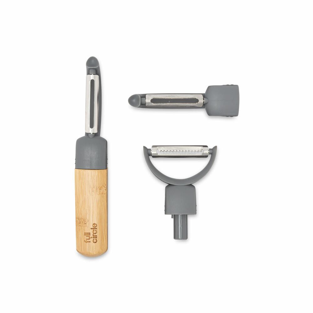 Full Circle Sparschäler 3-in-1 Schäler Peel Good, (Set, 4-tlg), wechselbare Aufsätze