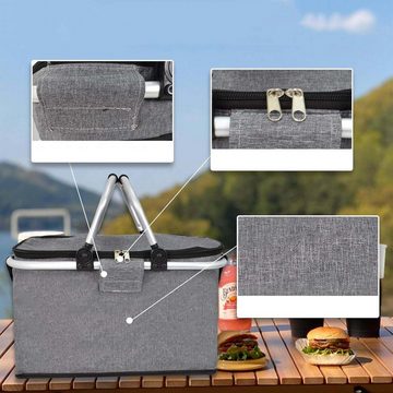 FIDDY Einkaufsbeutel Faltbare Picknickkörbe, Große Kapazität Zusammenklappbare Kühltasche