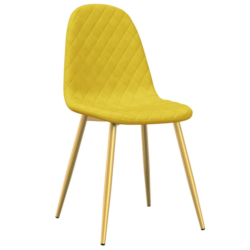 vidaXL Esszimmerstuhl Esszimmerstühle 4 Stk. Senfgelb günstig online kaufen