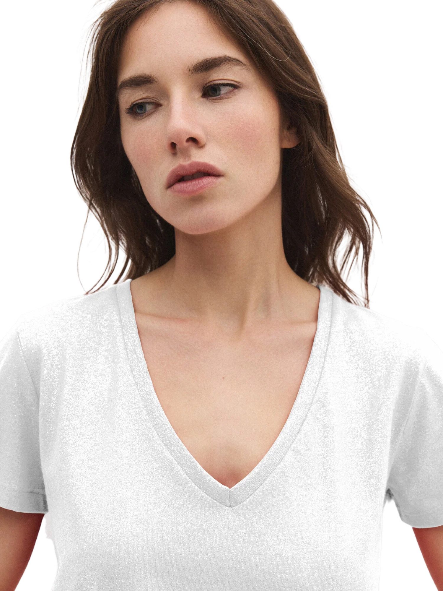 No Matter What T-Shirt Kurzärmeliges T-Shirt mit V-Ausschnitt