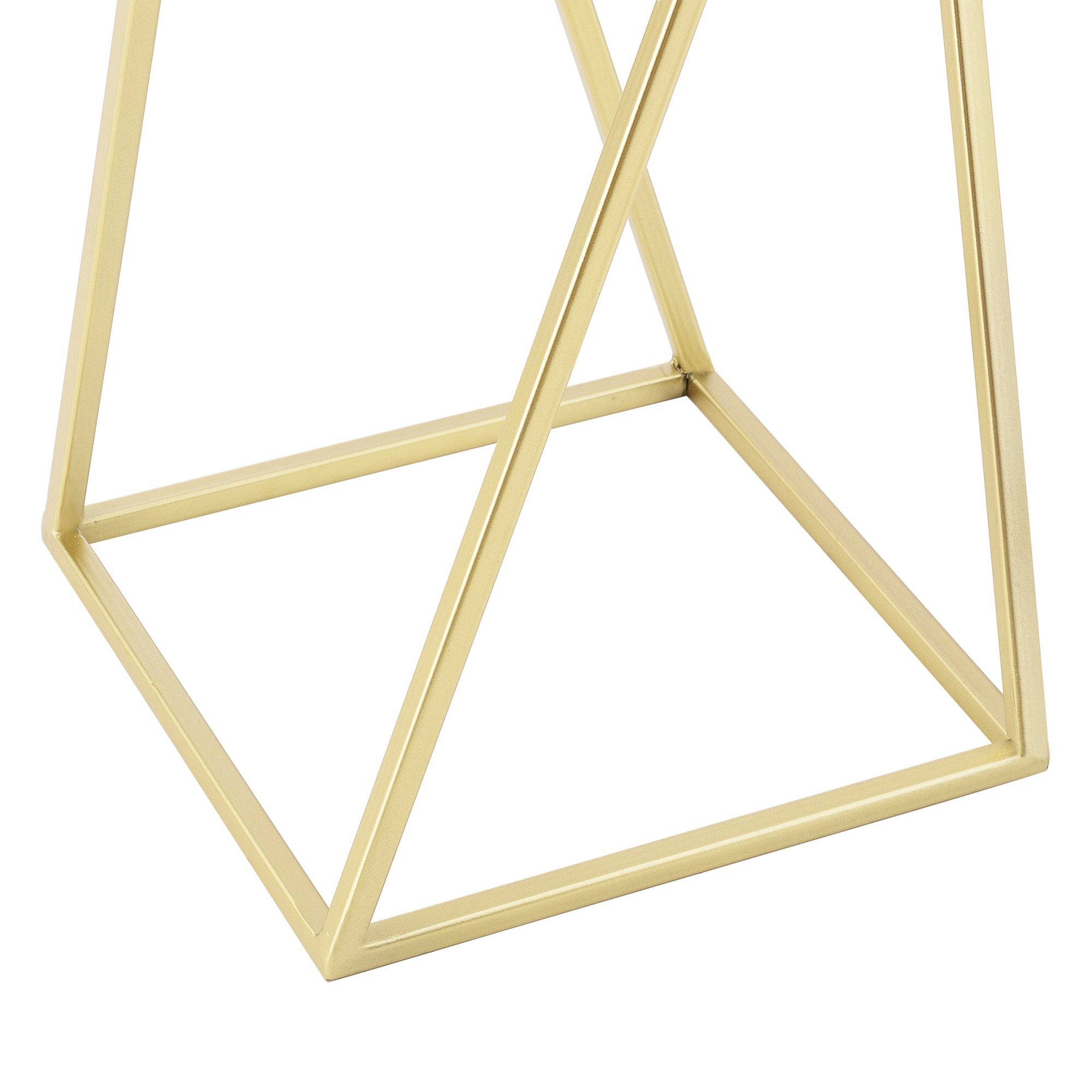 en.casa Flower Stand (Set of 2), »Mons« Flower Pot Plant Stand Plant Pot Metal Gold/Black