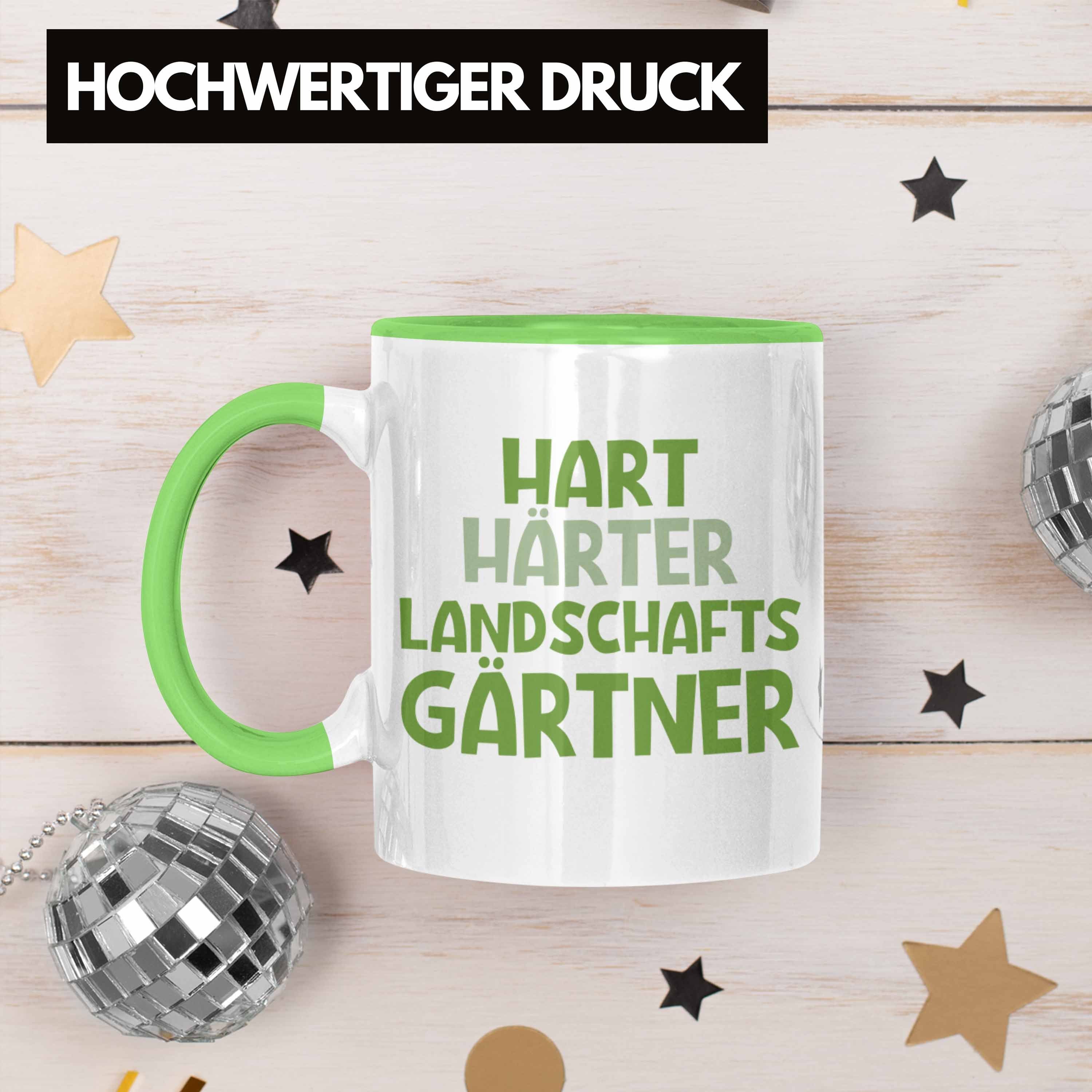 Tasse Landschaftsgärtner Geschenk Tasse Lustig Geschenkidee Trendation Spruch Härter Gärtner Gärtnerin Hart - Grün Garten mit Trendation Hobbygärtner