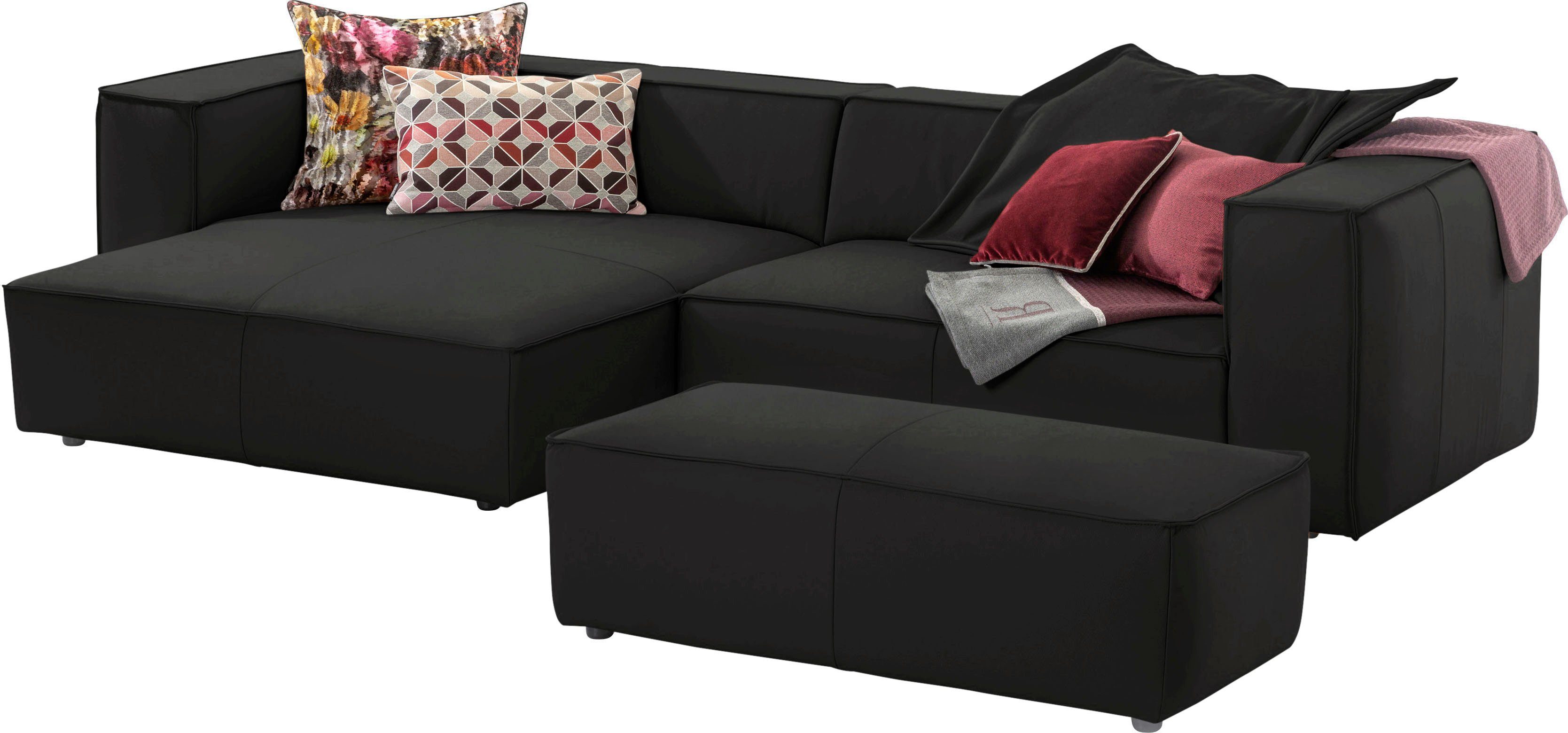 around-the-block, Federkern Ecksofa Biese, mit mit W.SCHILLIG eleganter