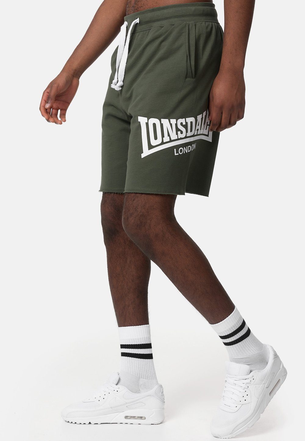 Lonsdale Sweatshorts POLBATHIC Green/White