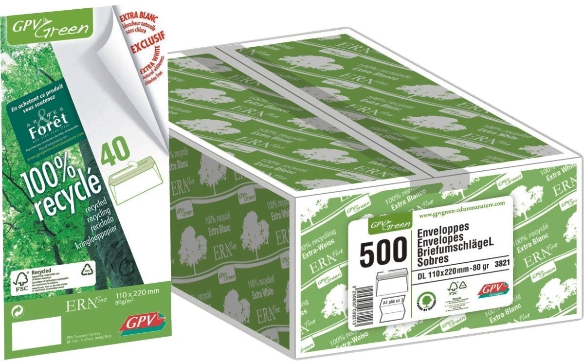 Briefumschlag Briefumschläge C6 haftklebend RC weiß VE=40 Stück.