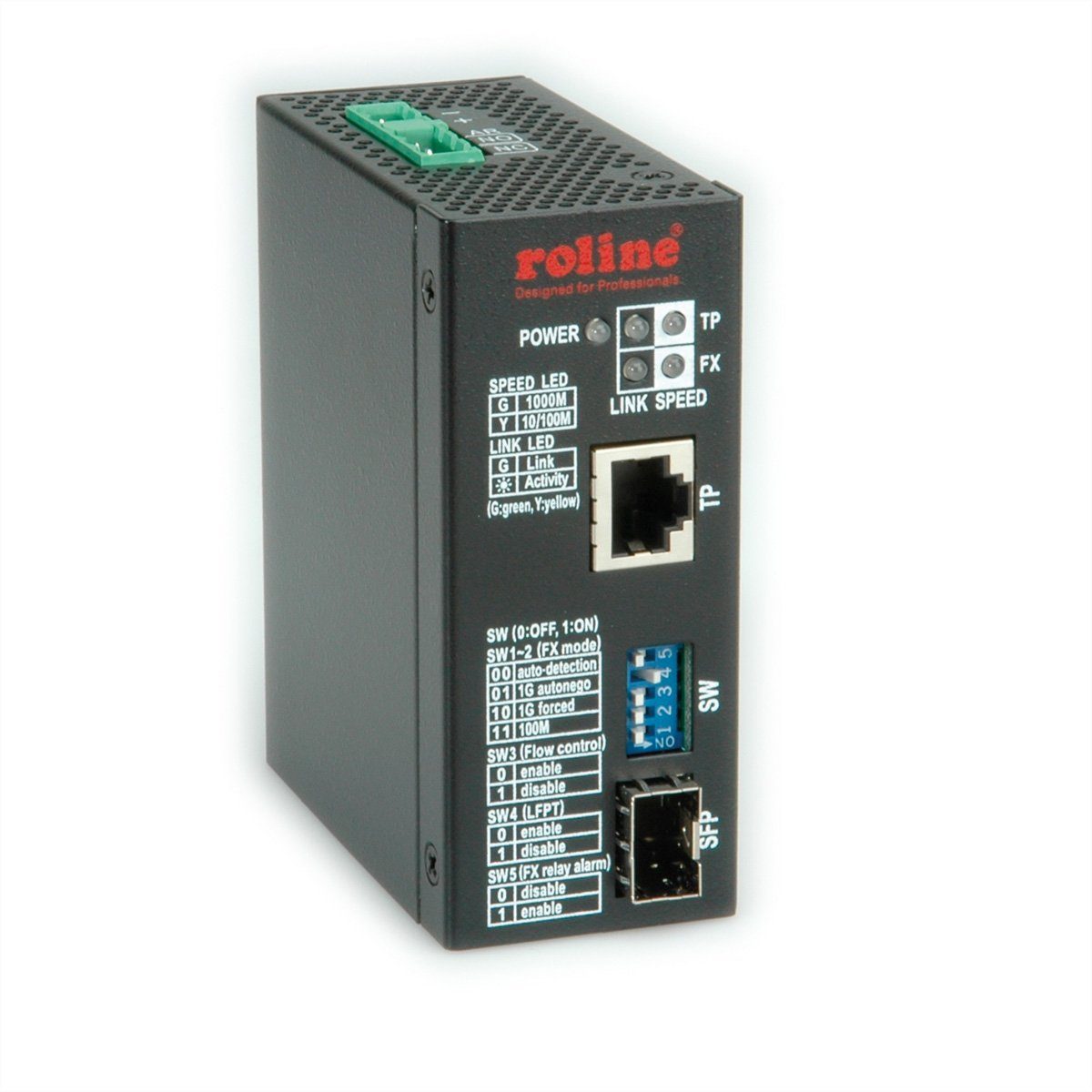 Industrie Konverter, 10/100/1000T - 100/1000F Netzwerk-Adapter