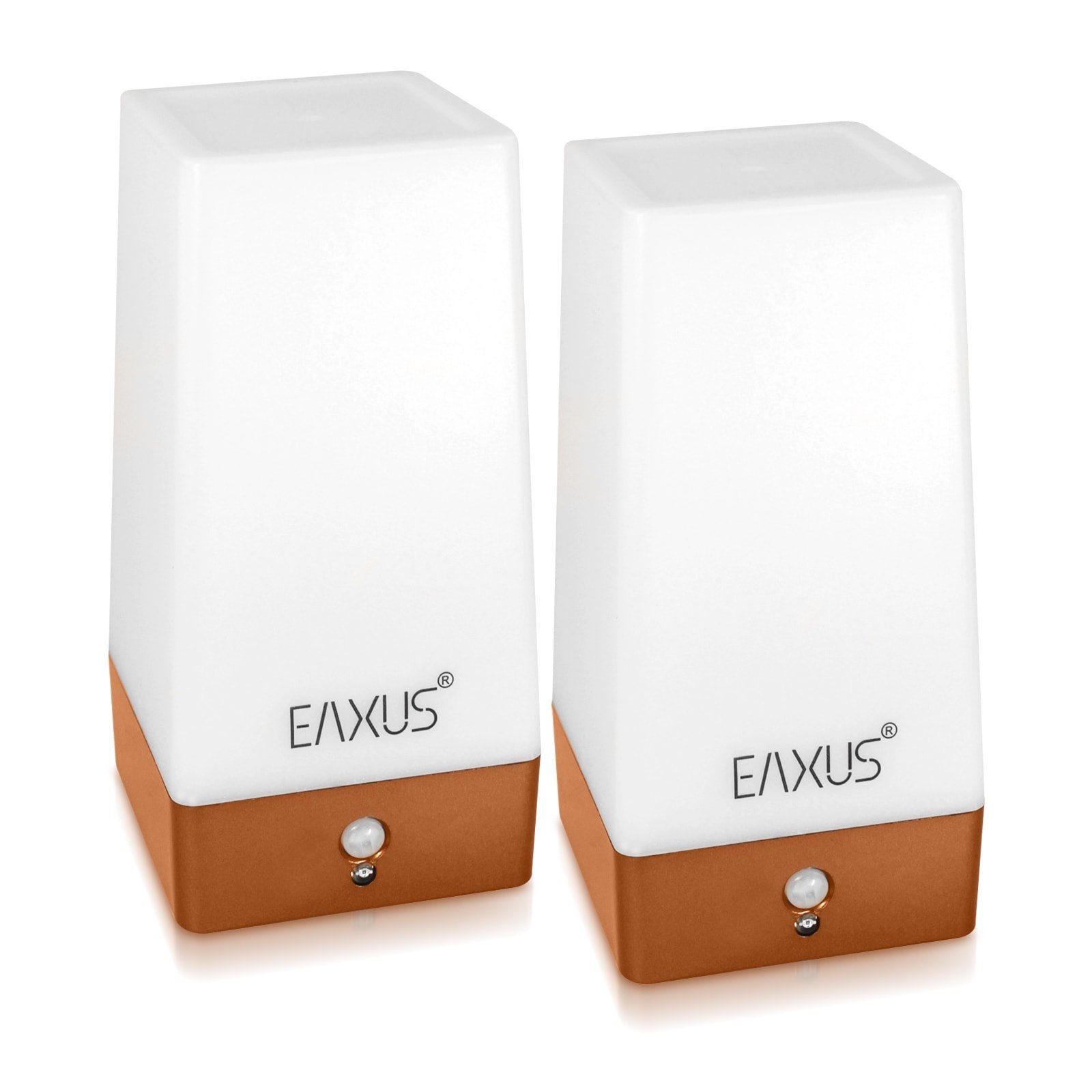 EAXUS LED Tischleuchte Kabllose Nachtlampe im Kupfer/Bronze Look, mit Beweg günstig online kaufen
