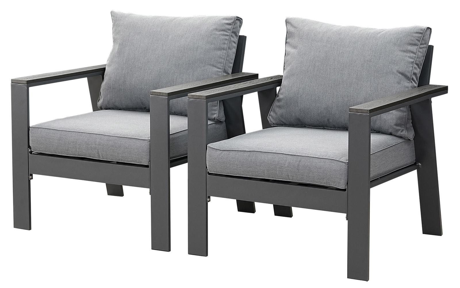MeXo Gartenlounge-Set Gartenmöbel Set Aluminium Loungeset günstig online kaufen